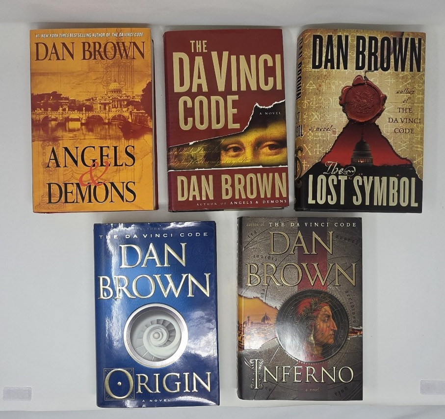 Robert Langdon Series Dan Brown Lot of 5 Hardcover Books Complete Set