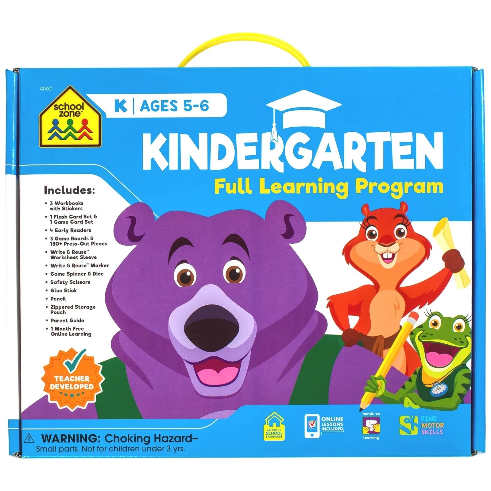 School Zone Kindergarten Learning Kit: Workbooks, Flash Cards, Early Reader …