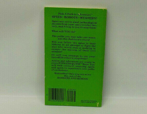 1983 TSR Endless Quest Book #9 – Robbers and Robots by Mike Carr 1st Printing