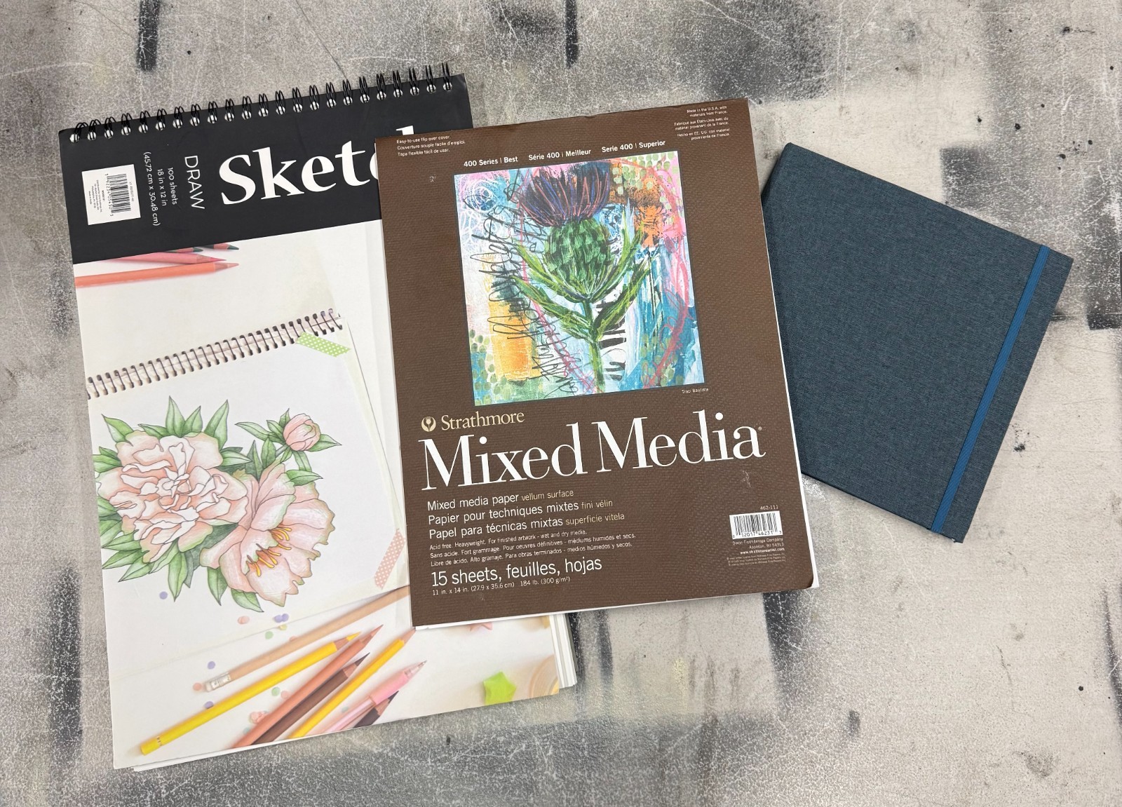 Sketchbook Bundle – Strathmore Mixed Media, Sketch Draw, Unbranded