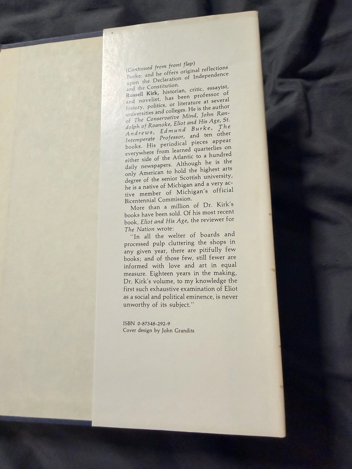 The roots of American order (1st Ed) by Russell Kirk Signed Personalized 1974