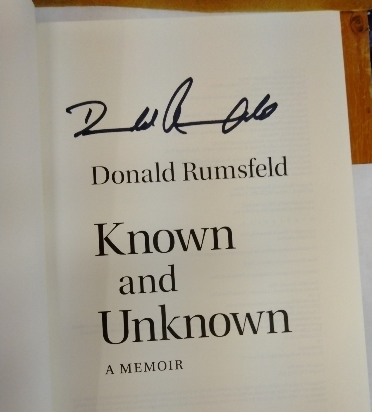 book lot: two autographed autobigraphies – Ted Cruz and Donald Rumsfeld, NM, HC