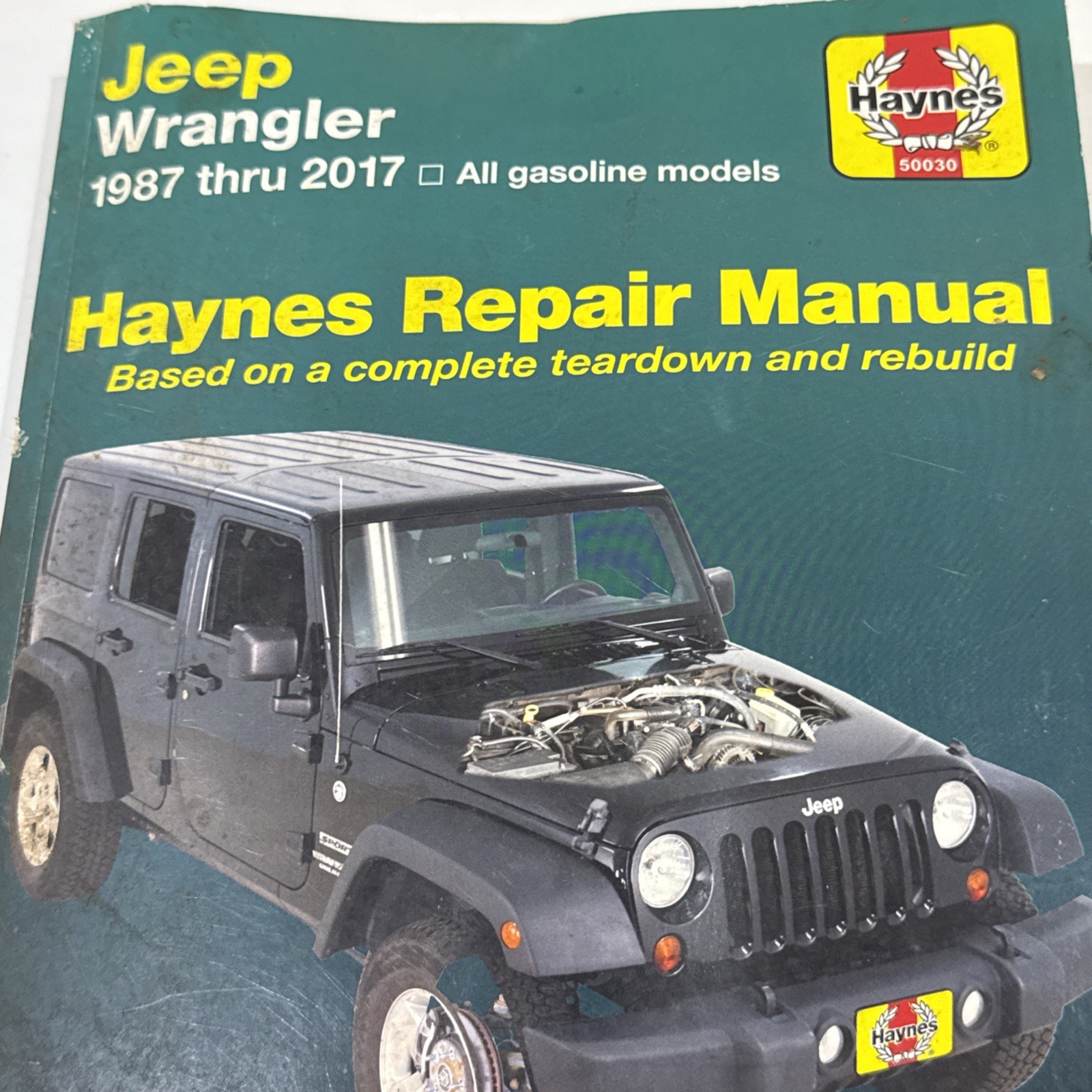 Jeep Wrangler 1987-2017 Haynes Repair Manual #50030 All Models Teardown Rebuild