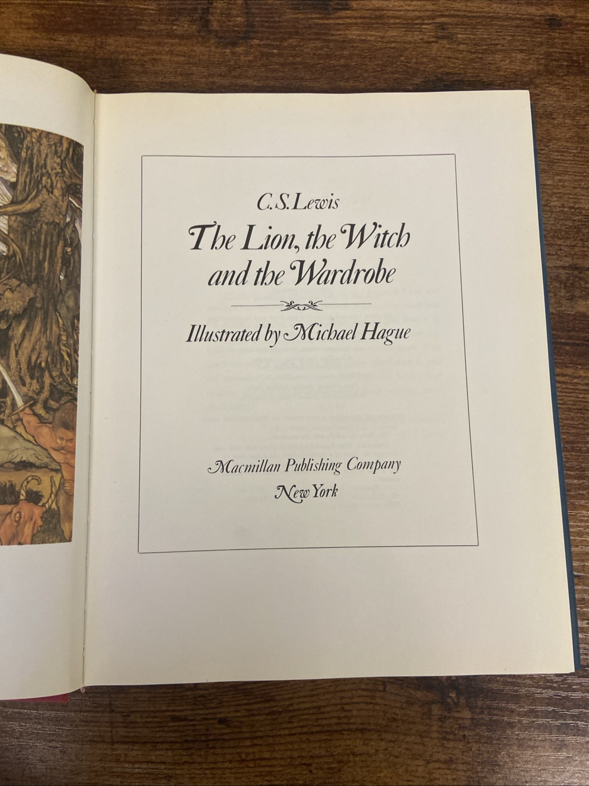 The Lion, the Witch, and the Wardrobe, by Lewis.1983, HCDJ. Illus.by M Hague VG
