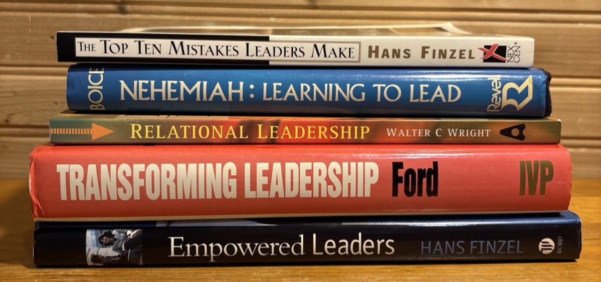 Lot of 5 Books on Leadership for Christians~Empowered, Relational, Transforming