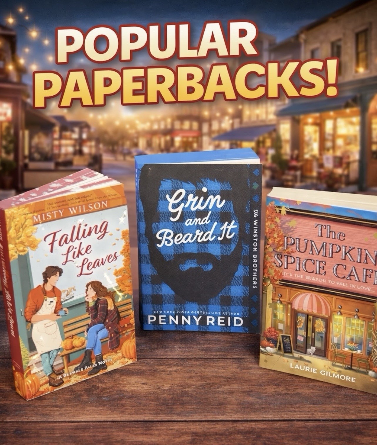 Cozy Fall Romance Books: 3 PB Pumpkin Spice Café Falling Like Leaves Penny Reid