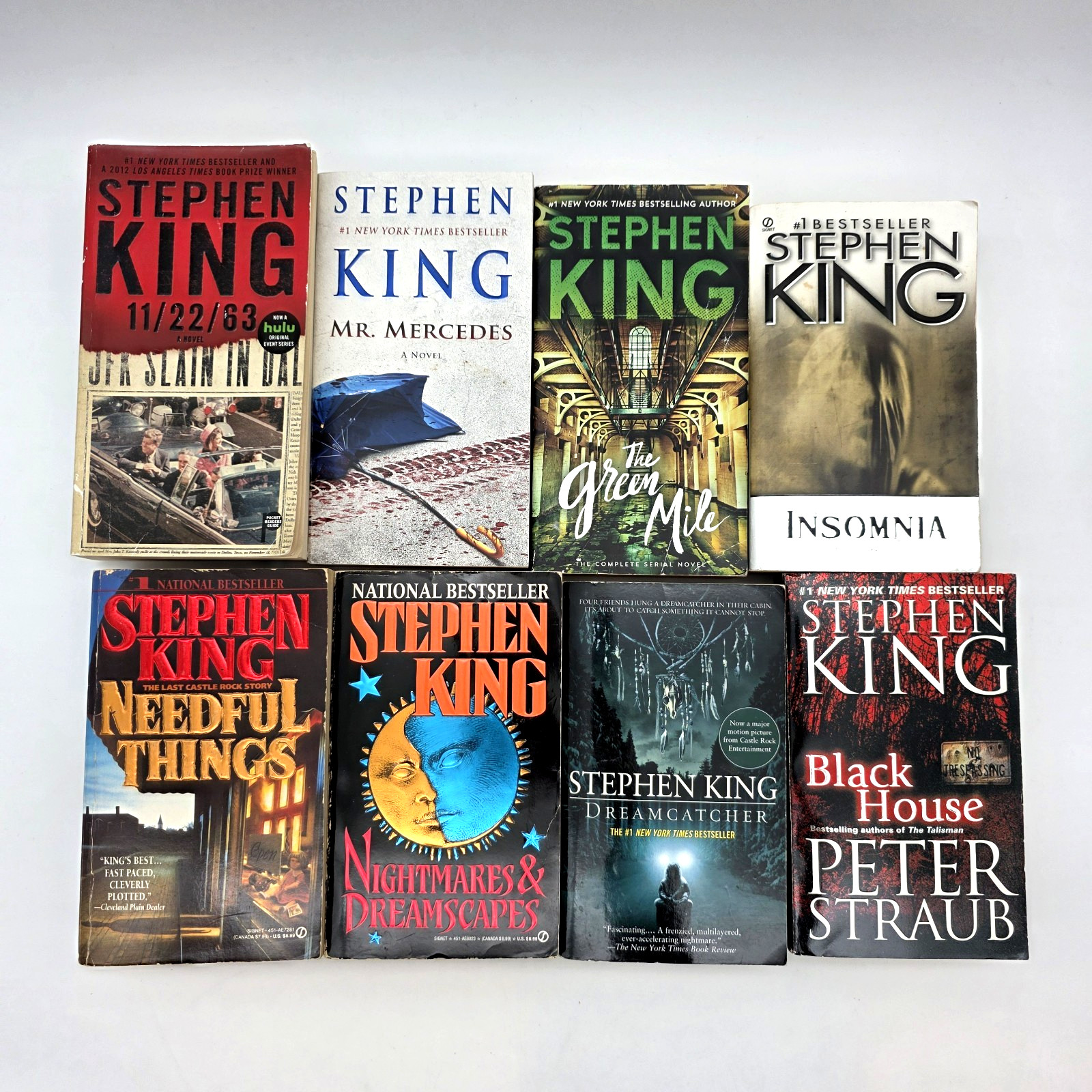 Stephen King Lot of 8 Paperback Novels Multiple Titles 1990’s-2000’s