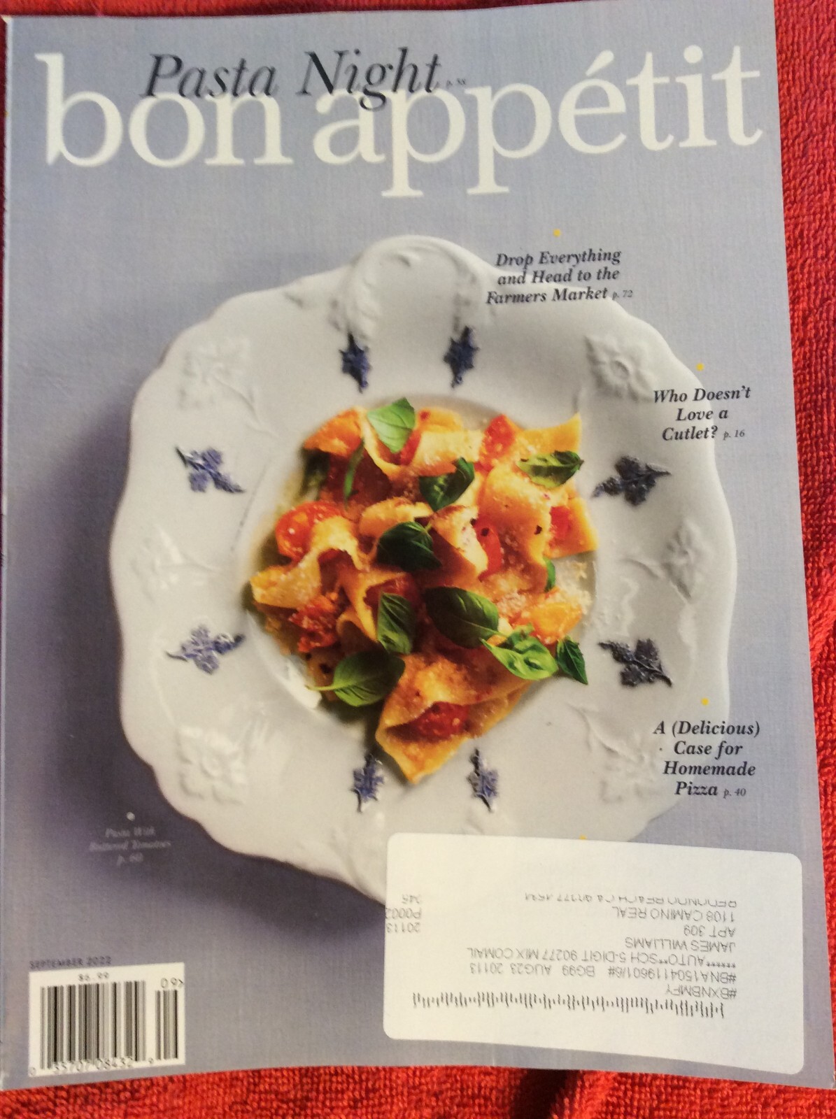 LOT OF 2 BON APPETIT AUGUST SEPTEMBER 2022 THE GRLLING ISSUE PASTA NIGHT
