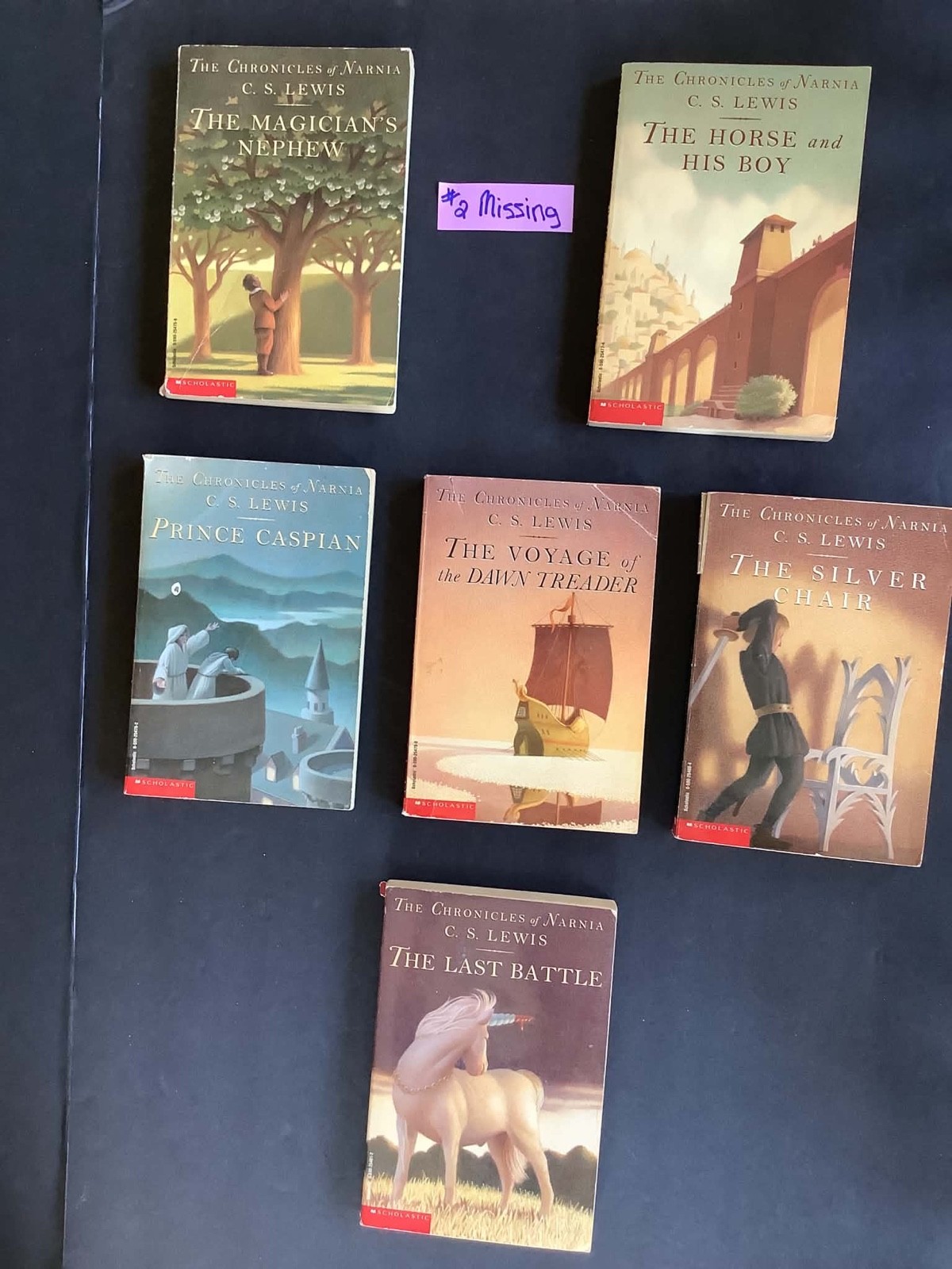 C.S. Lewis The Chronicals of Narnia 7 Book Collection Scholastic Paperback