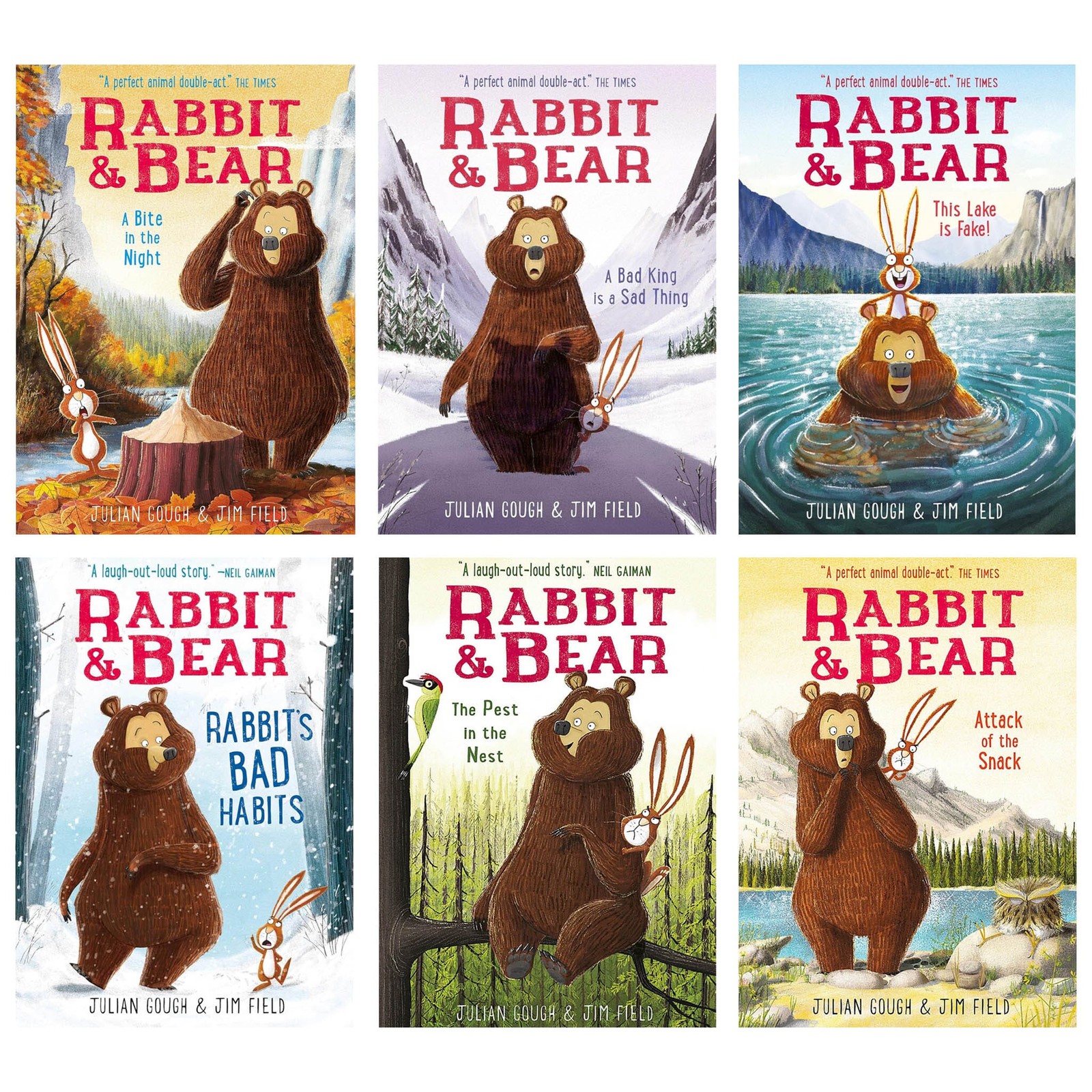 Rabbit and Bear Series By Julian Gough & Jim Field 6 Books Set – Ages 5-8 – PB