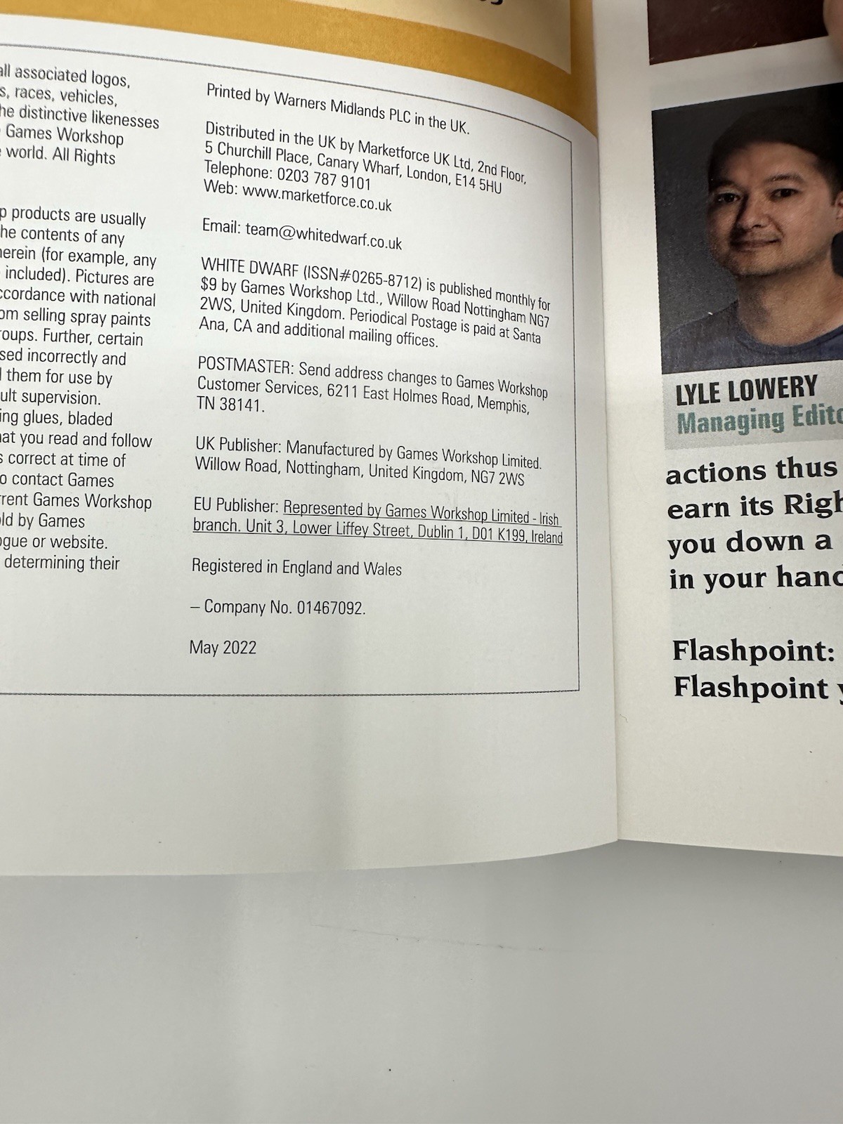 (3) White Dwarf Magazine: Aug 2012; June 2018; May 2022
