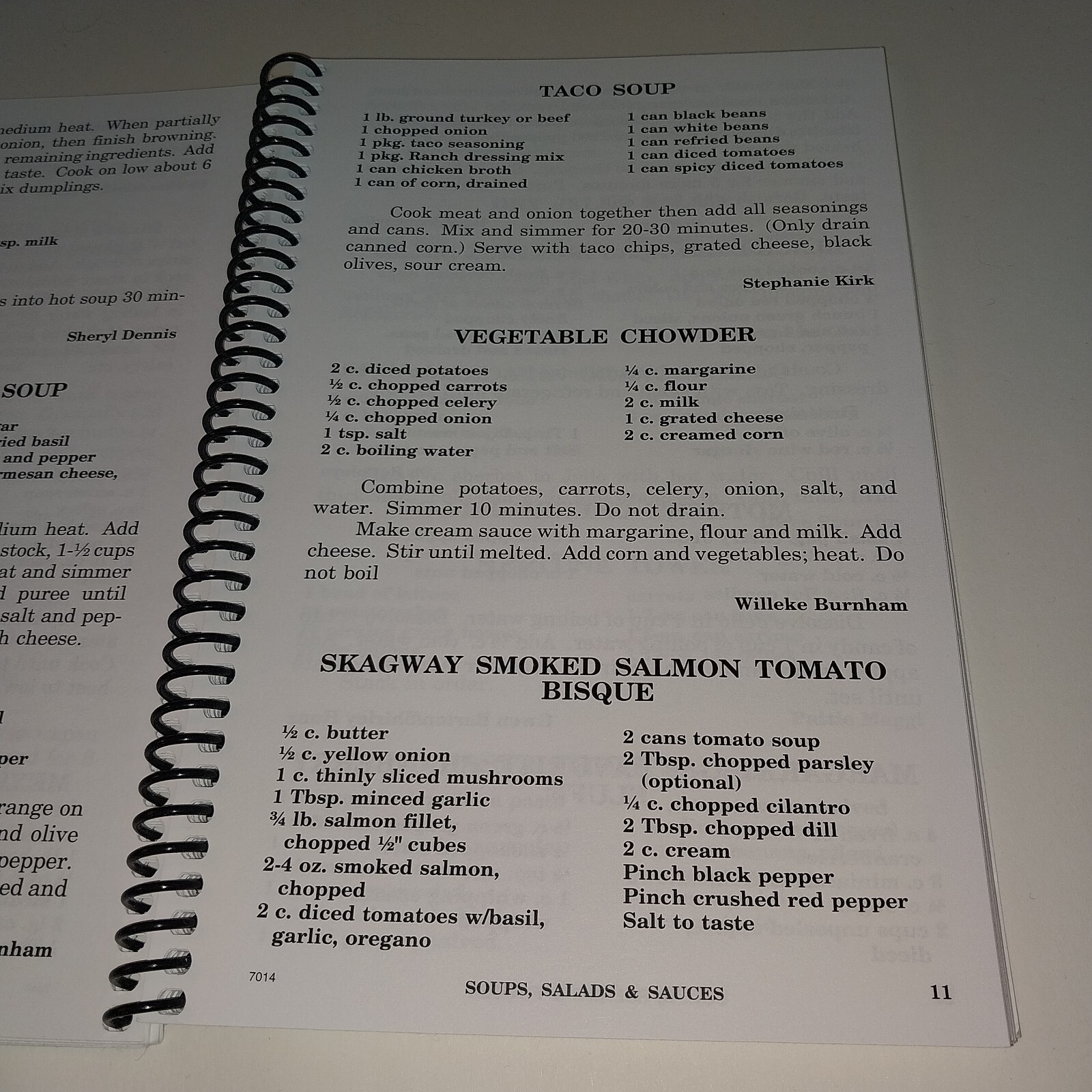 Our Cherished Recipes Vol. 3 Cookbook First Presbyterian Church Skagway AK 2013