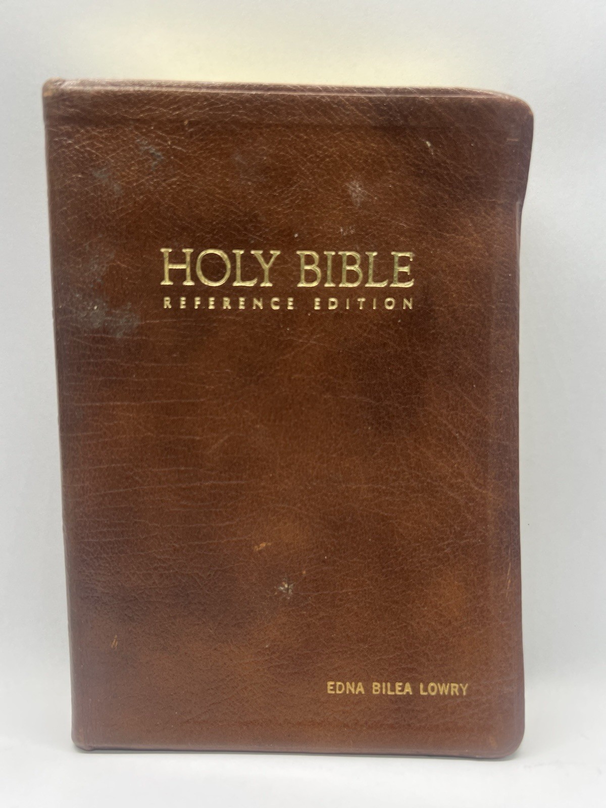 1972 Holy Bible KJV Reference Edition Nelson/ Genuine Leather Red Letter