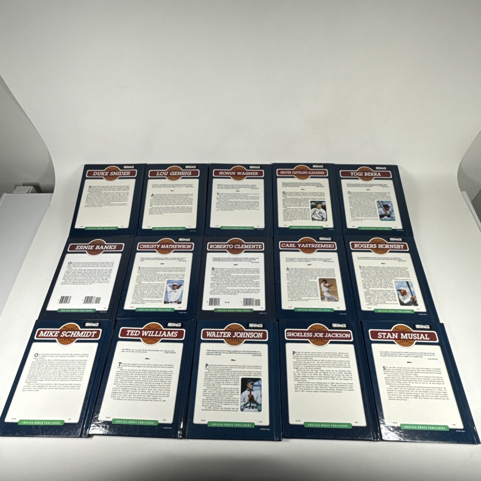 Baseball Legends Chelsea House Complete 34 Volume Set with ORIGINAL BOX MLB