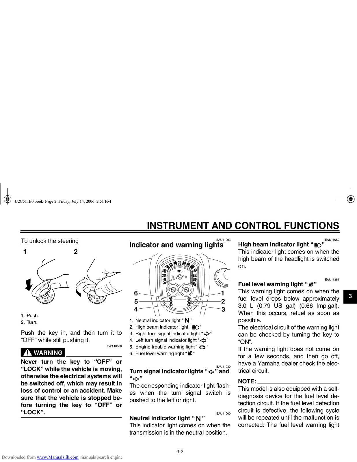 YAMAHA XV19CTSW XV19CTW XV19CTMW Owners Manual – STEEL WIRE BOUND – TOUGH COVERS