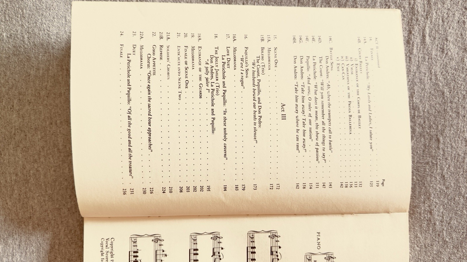 La Perichole Libretto Book Jacques Offenbach Boosey and Hawkes 1957, 241 Pages