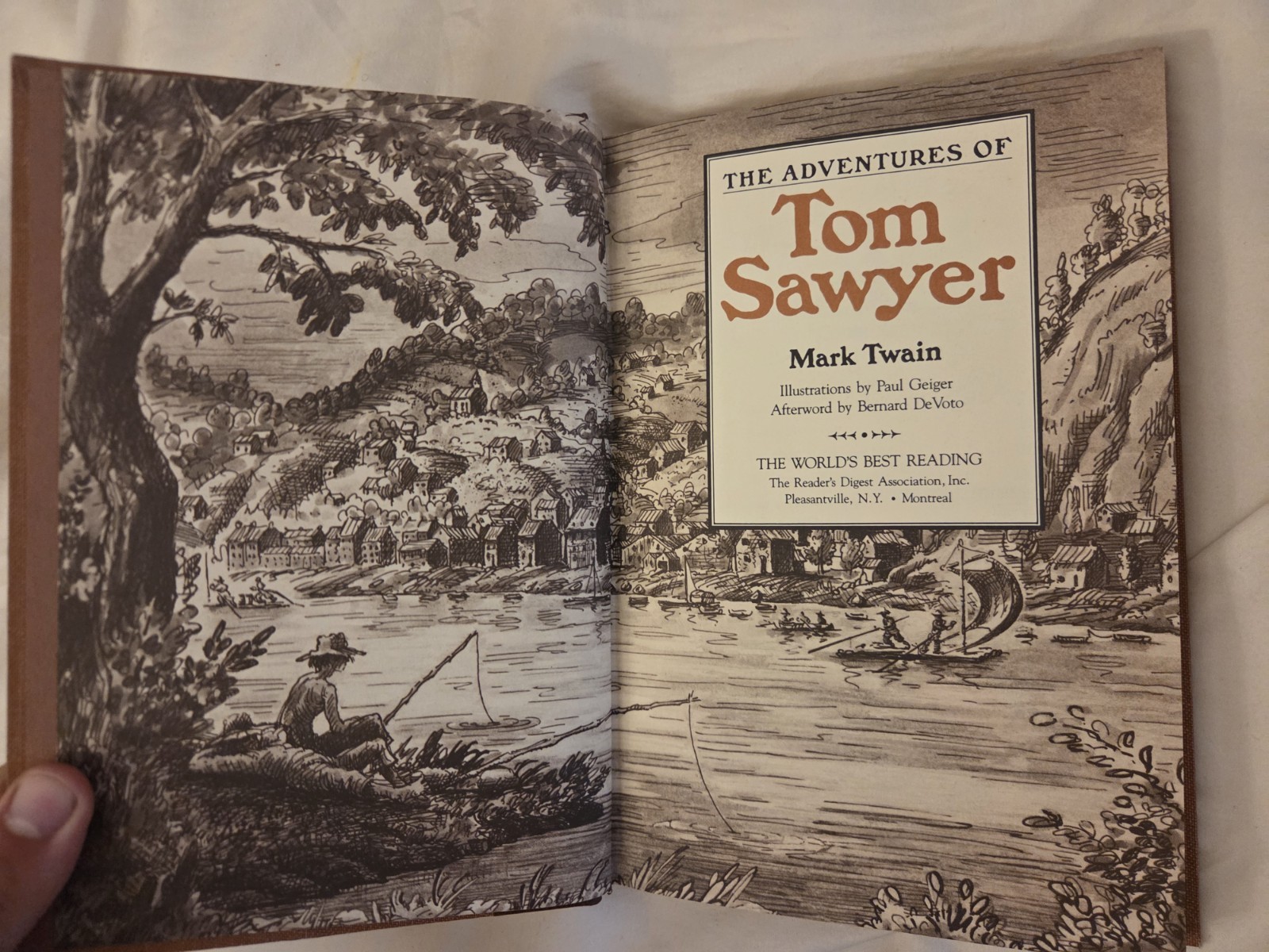 Reader’s Digest Tom Sawyer Mark Twain Hardcover Large Print