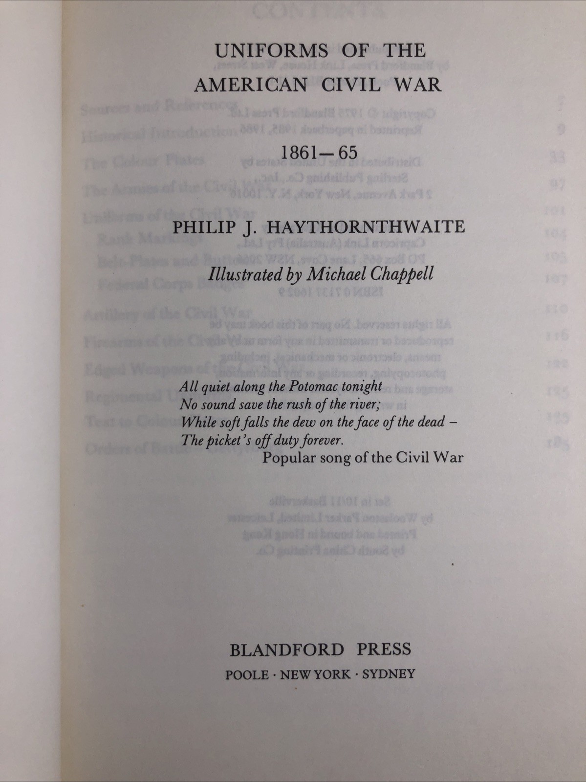 Uniforms of War Lot of 4 Waterloo Civil War American Blandford Press 1970s