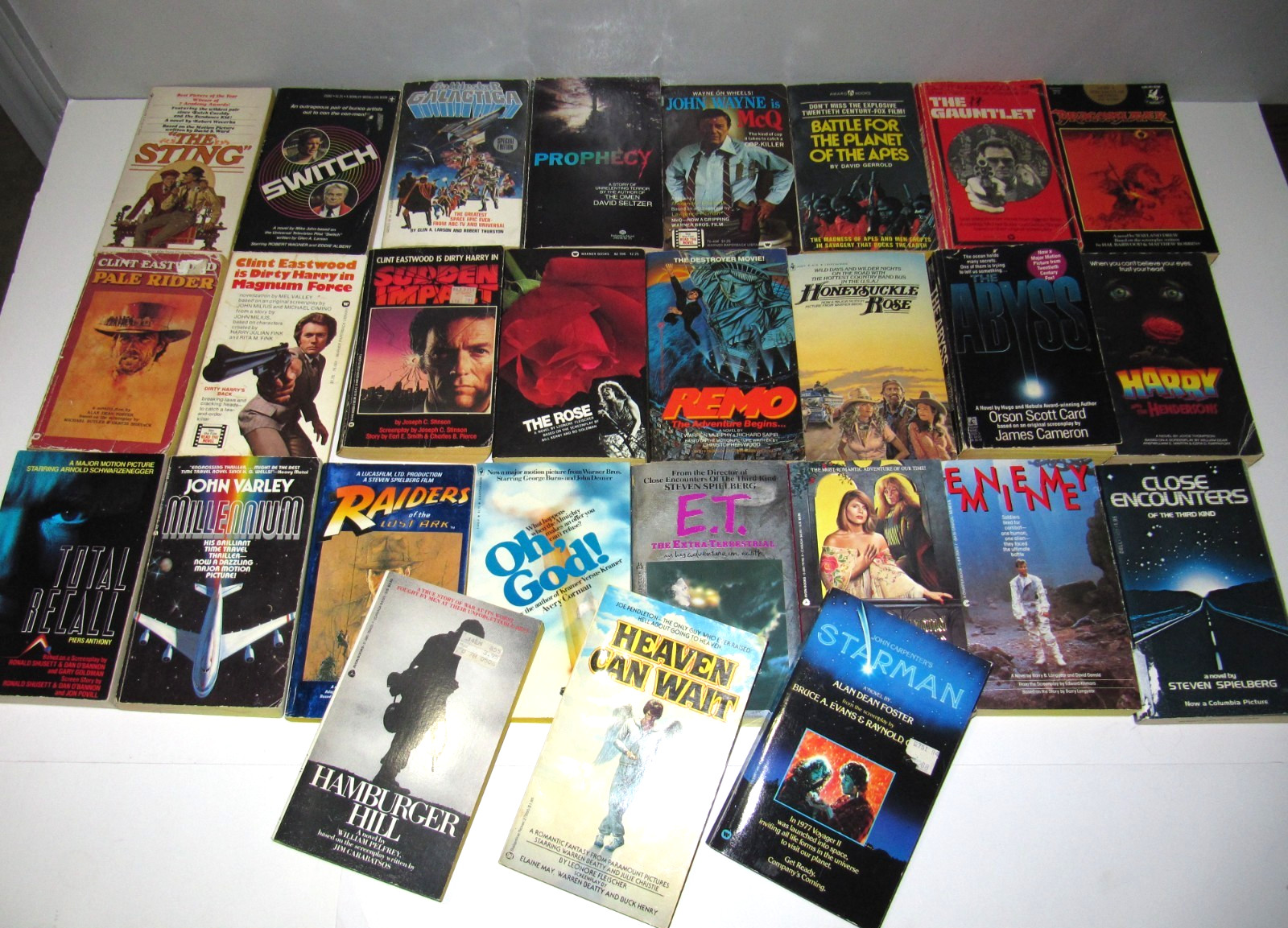 Lot of 27 1970s-1980s TV & movie novelizations & books movies based on