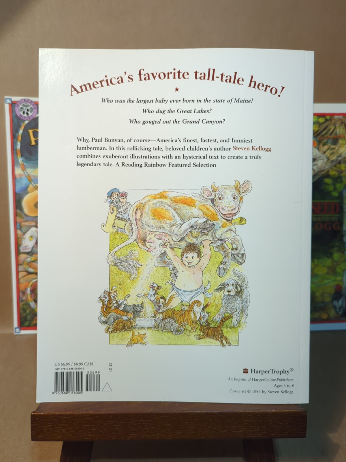 Vintage Steven Kellogg Tall Tales PB Book Set: Mike, Johnny, Pecos, & Paul