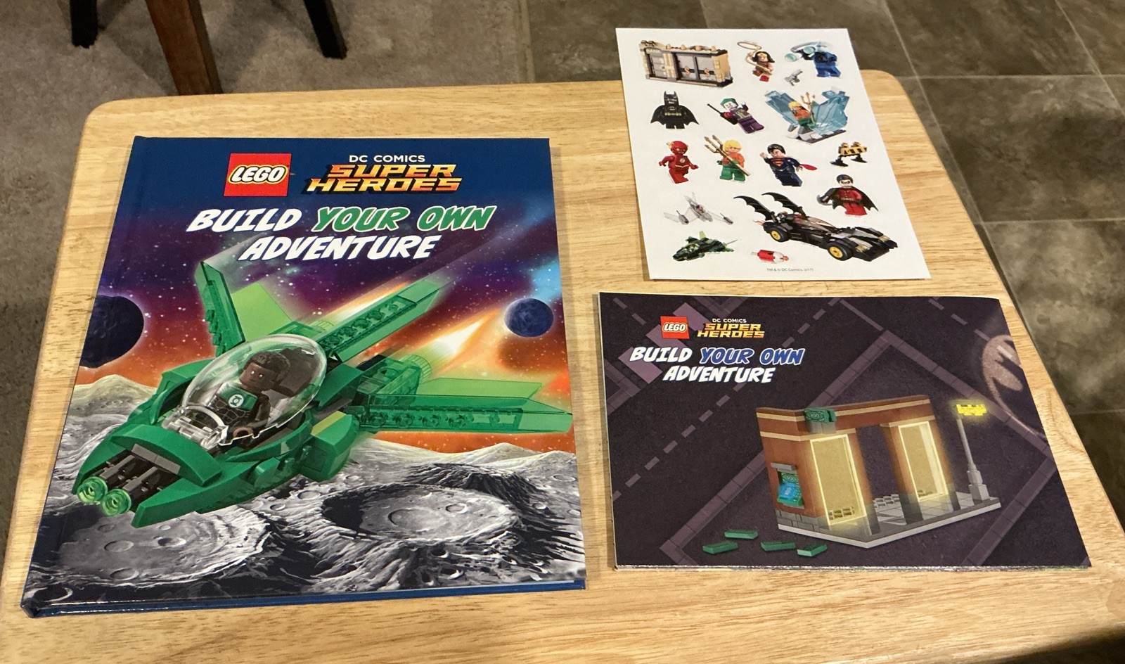 2017 Lego DC Super Heroes Build Your Own Adventure NO LEGOS Book Poster Stickers