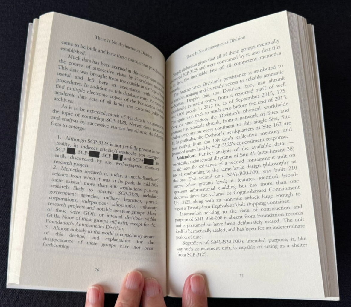 There Is No Antimemetics Division by qntm (PB, 2021) Out of Print Edited
