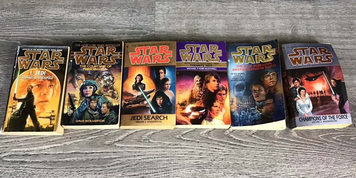 Star Wars Book Lot of 6 – I Jedi, The New Rebellion, Jedi Search Softcover Books