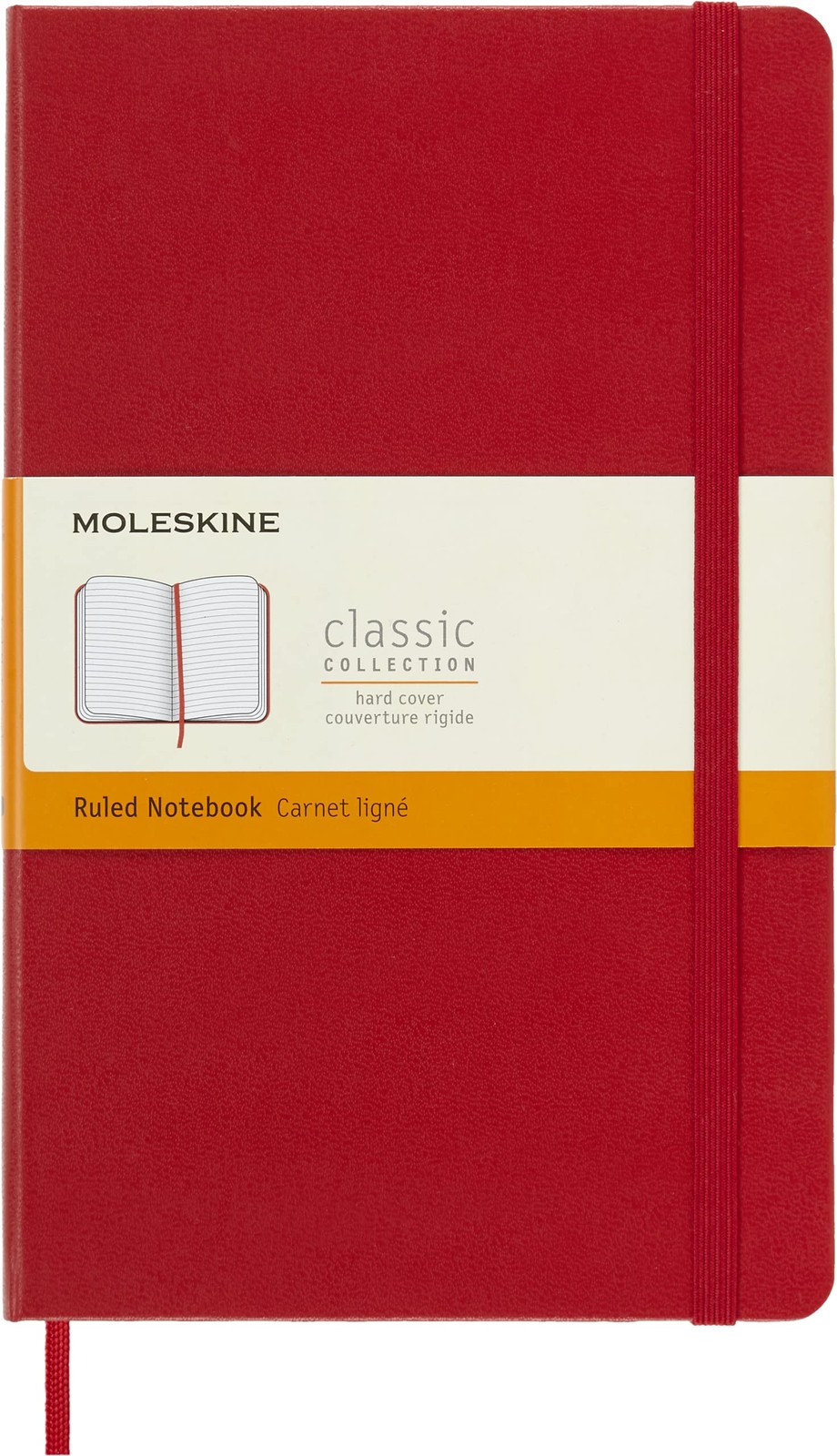 Moleskine Classic Notebook, Hard Cover, Large (5 in. x 8.25 in.) Ruled