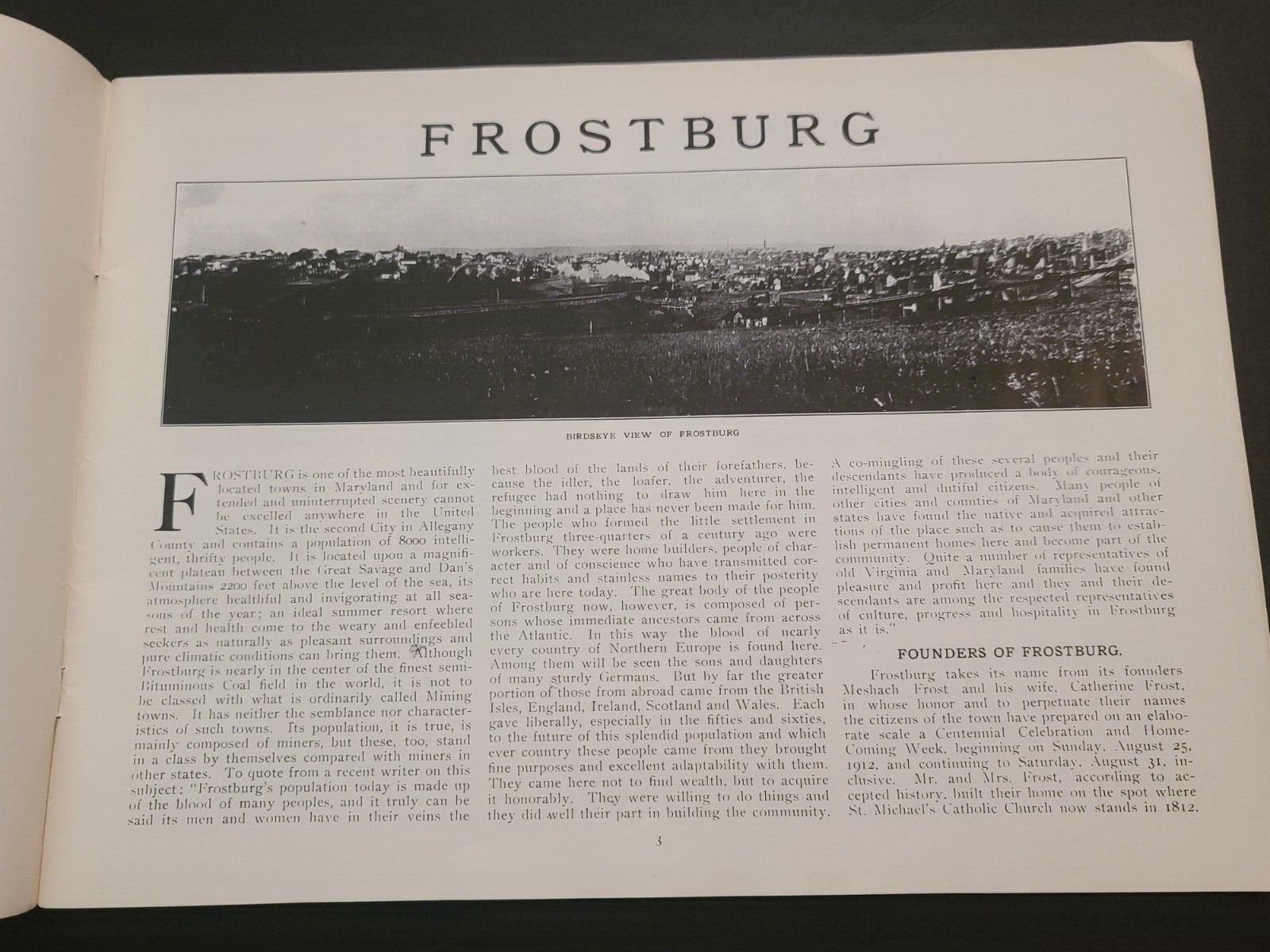 1912 Historical Biographical Book Frostburg Md And Its Citizens 62 Pages