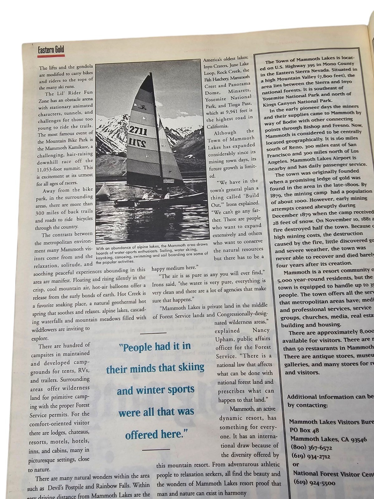 Hi Sierra Magazine of the Serra Nevada September 1993 Lake Tahoe CA Newspaper