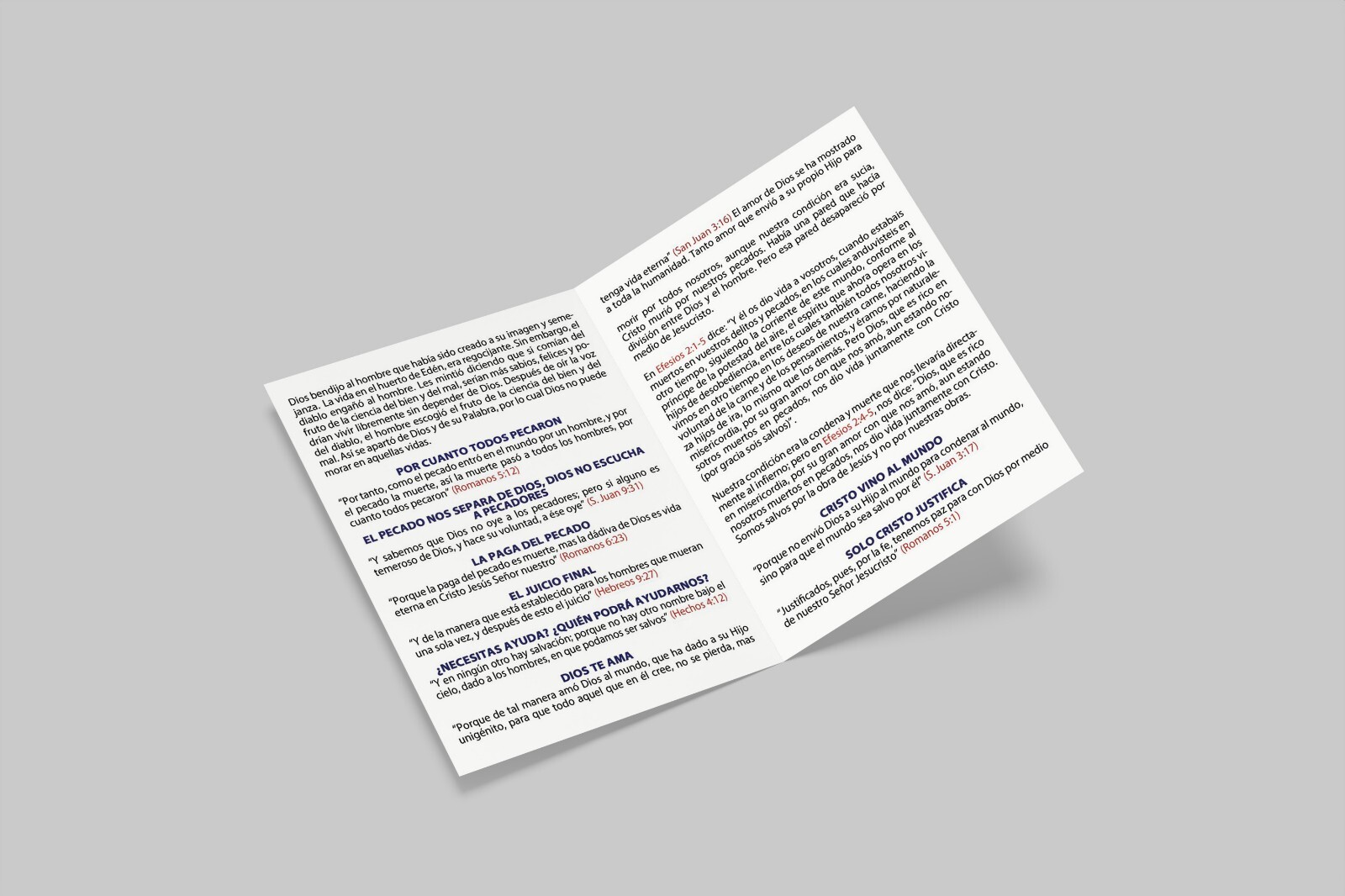 TRATADOS PARA EVANGELIZAR / TRATADOS CRISTIANOS, PAQUETE DE 100, PAMFLETOS