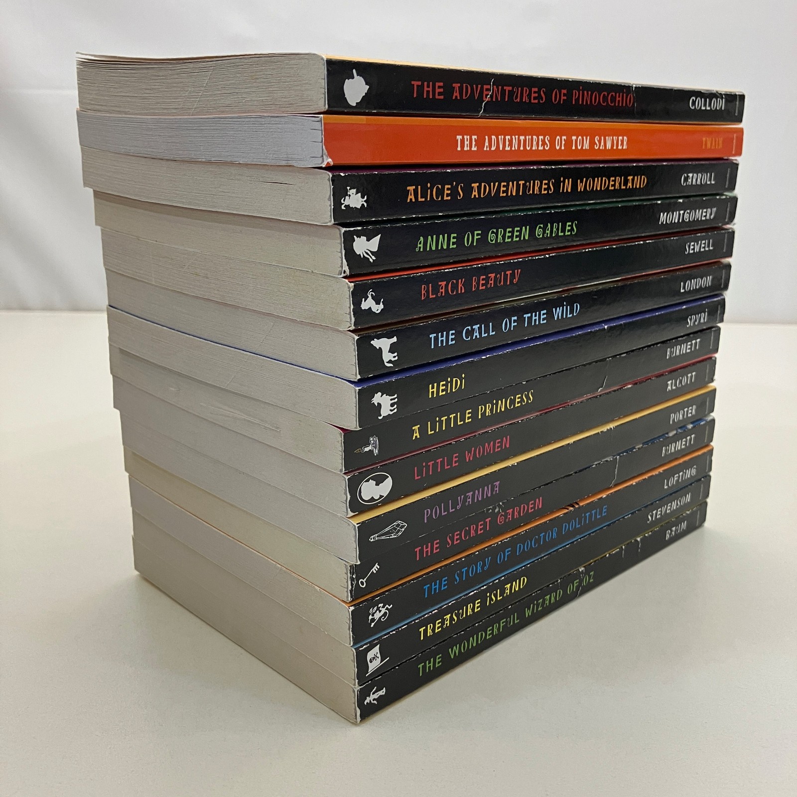 Bendon Junior Classics 14 Book Lot Little Women Pollyanna Wizard of Oz Pinocchio