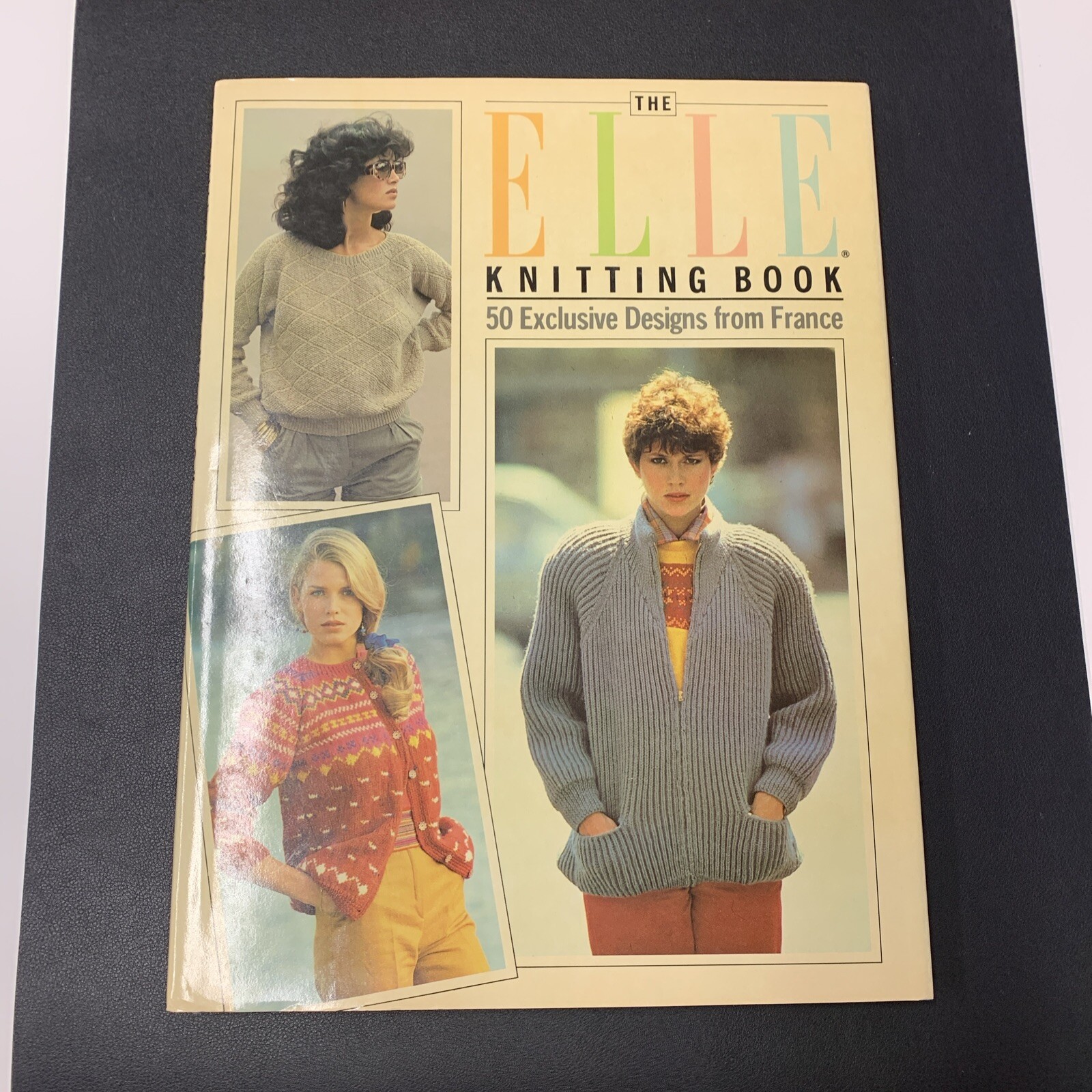 ELLE KNITTING BOOK 50 Exclusive French family Designs 1984 126pg
