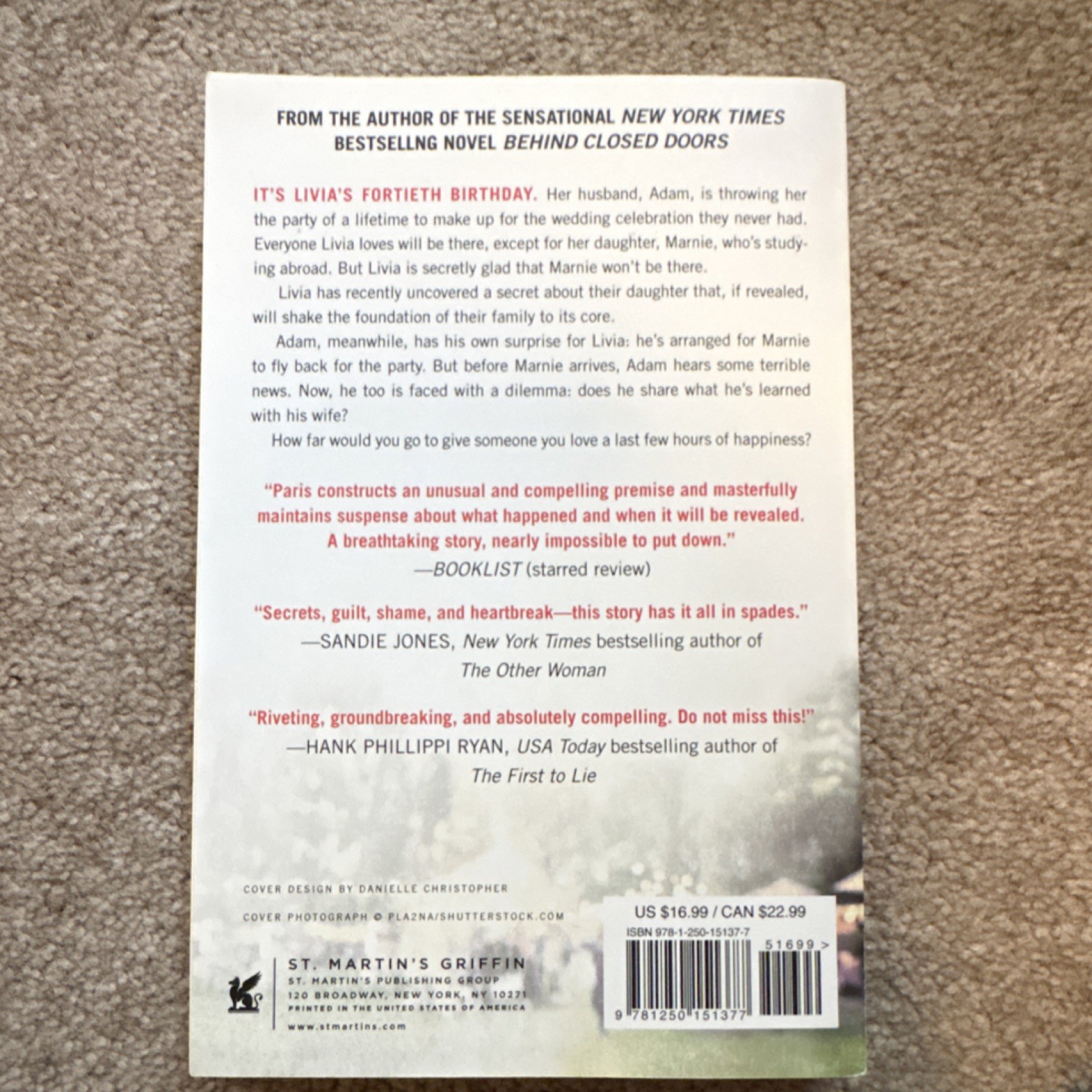 The Dilemma by B. A. Paris (2021, Trade Paperback, St. Martin’s Griffin) Family…