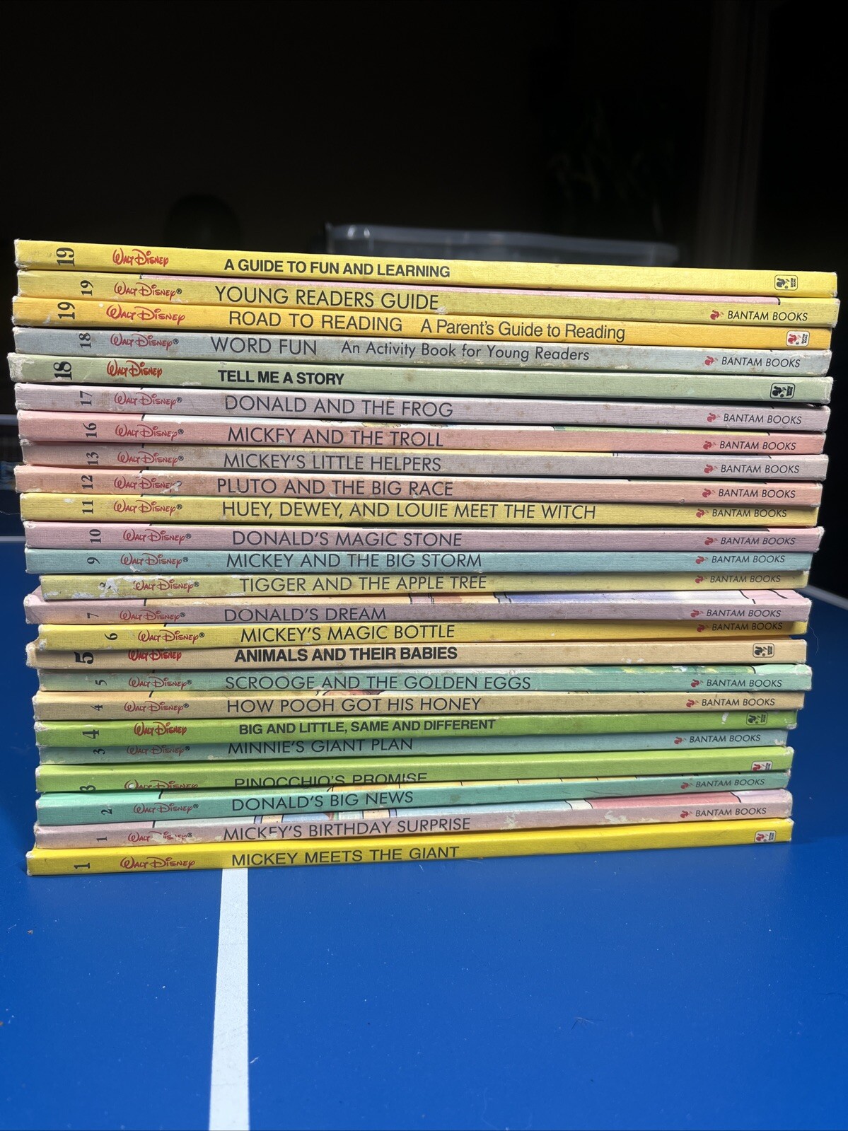 Walt Disney Fun-To-Read Library Lot Set Vintage 1986 1990 Book Hardcovers