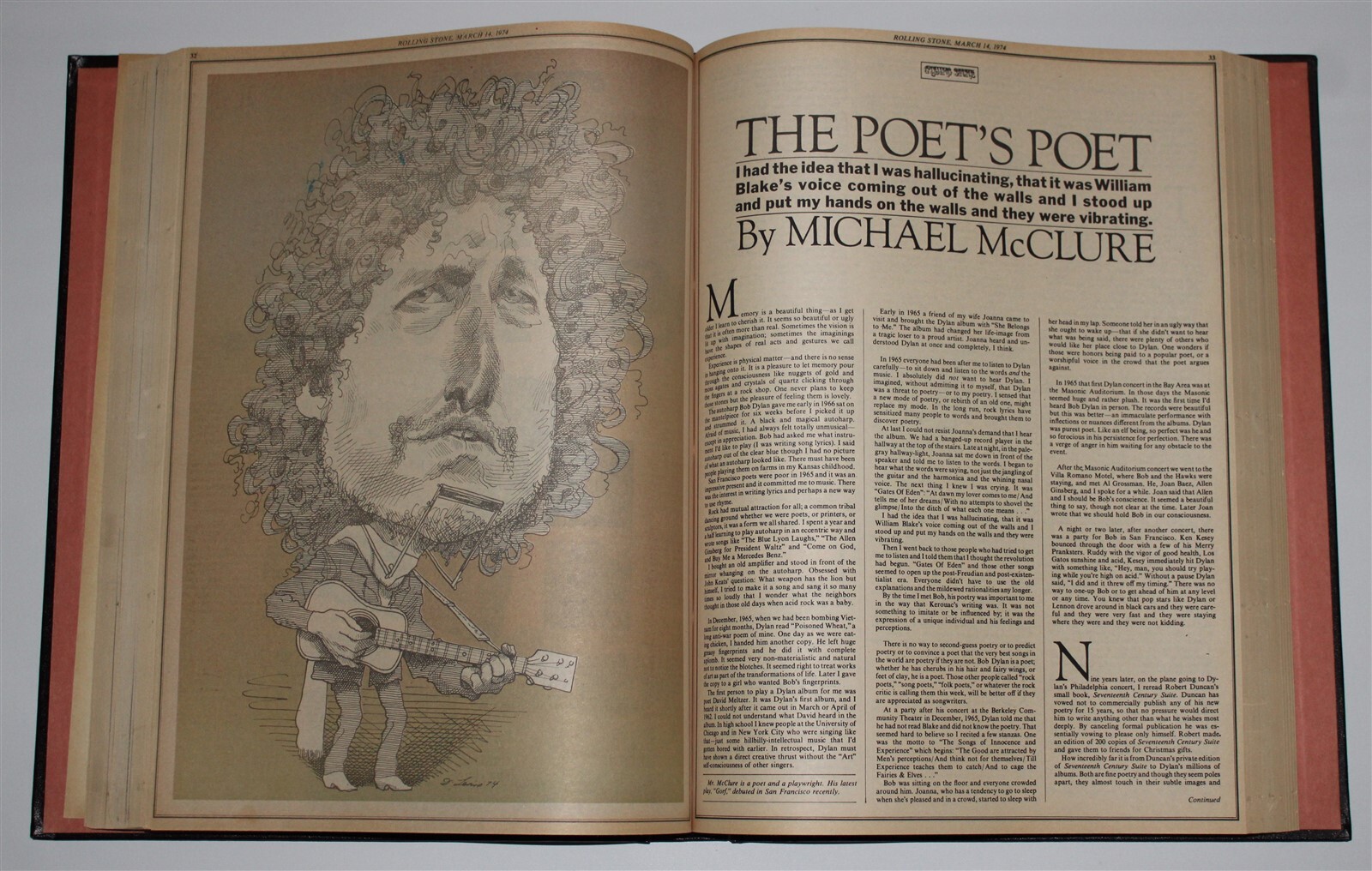 Bob Dylan 1974 Tour Rolling Stone Bound 10 Issue Special HC Rock Over 1000 Pages