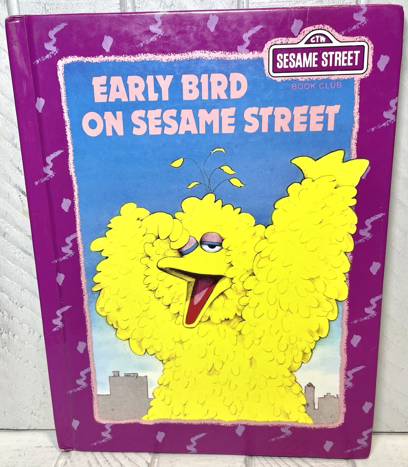 CTW Sesame Street Book Club Early Bird On Sesame Street Vintage Hardback Book