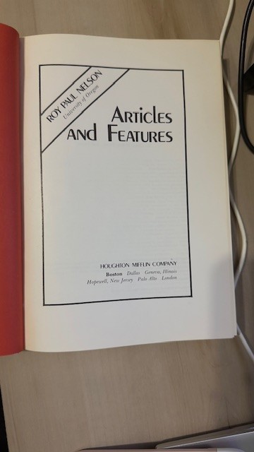 Articles and Features Hardcover – January 1, 1978