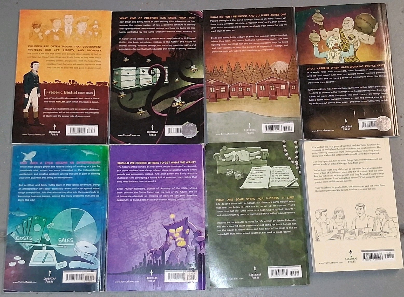 Lot Of 8 The Tuttle Twins Book Series Set # 1,3,6,7, 8,9,13 CYC Connor Boyack