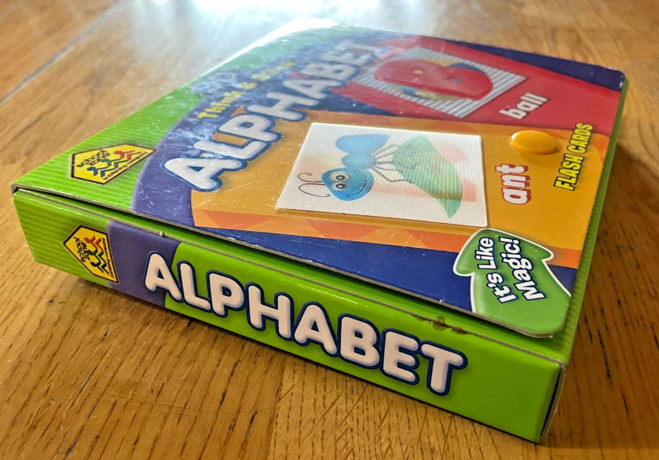 3D Alphabet Flash Cards Think & Blink School Zone, Complete, EXC