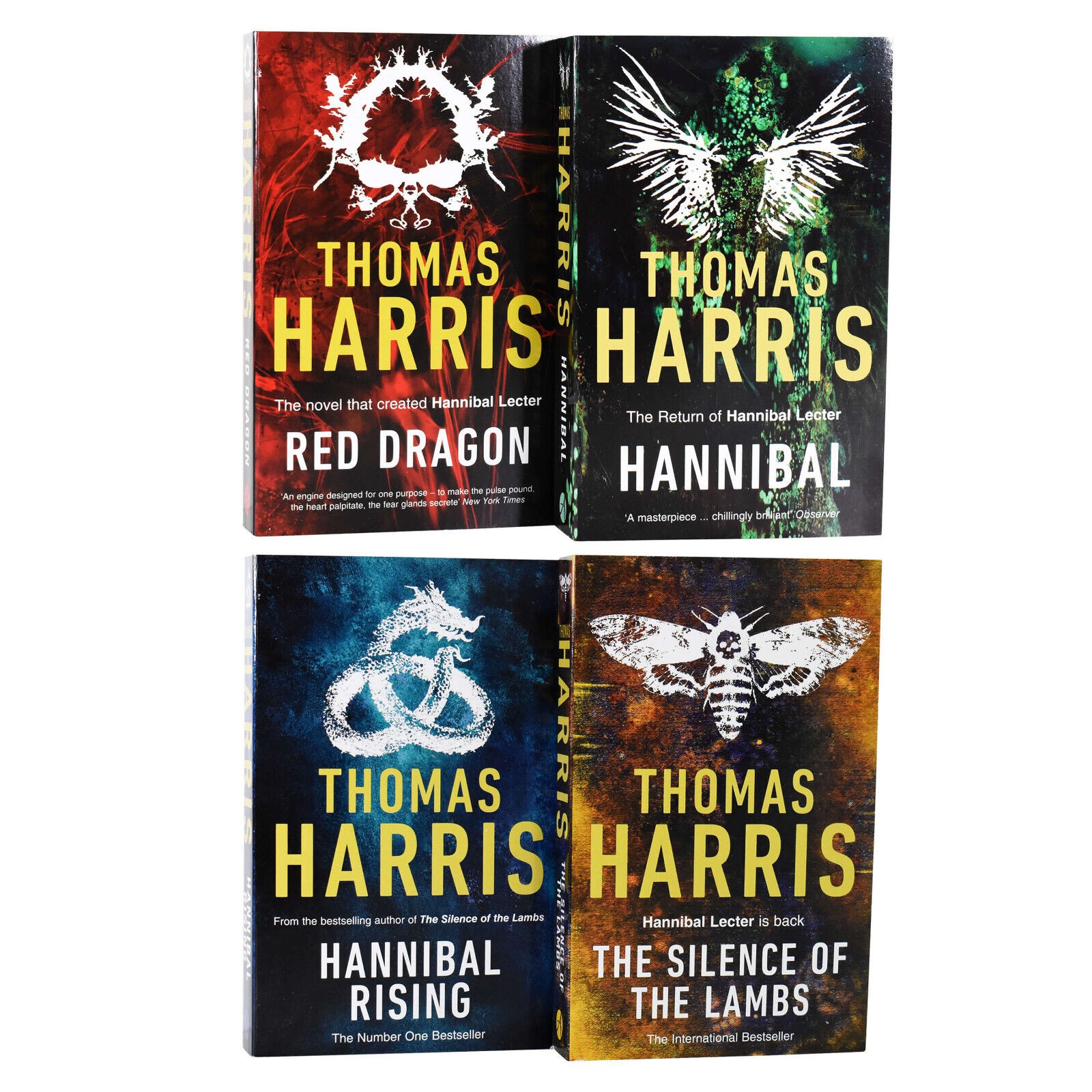 Hannibal Lecter Series 4 Book Set by Thomas Harris Paperback Thriller Fiction