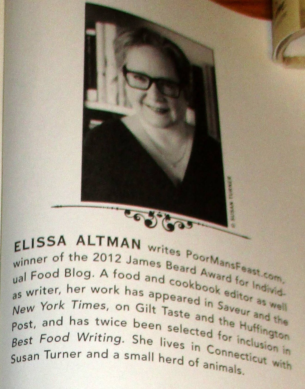 2013 Poor Man’s Feast by Elissa Altman SIGNED Softcover 297 Pages