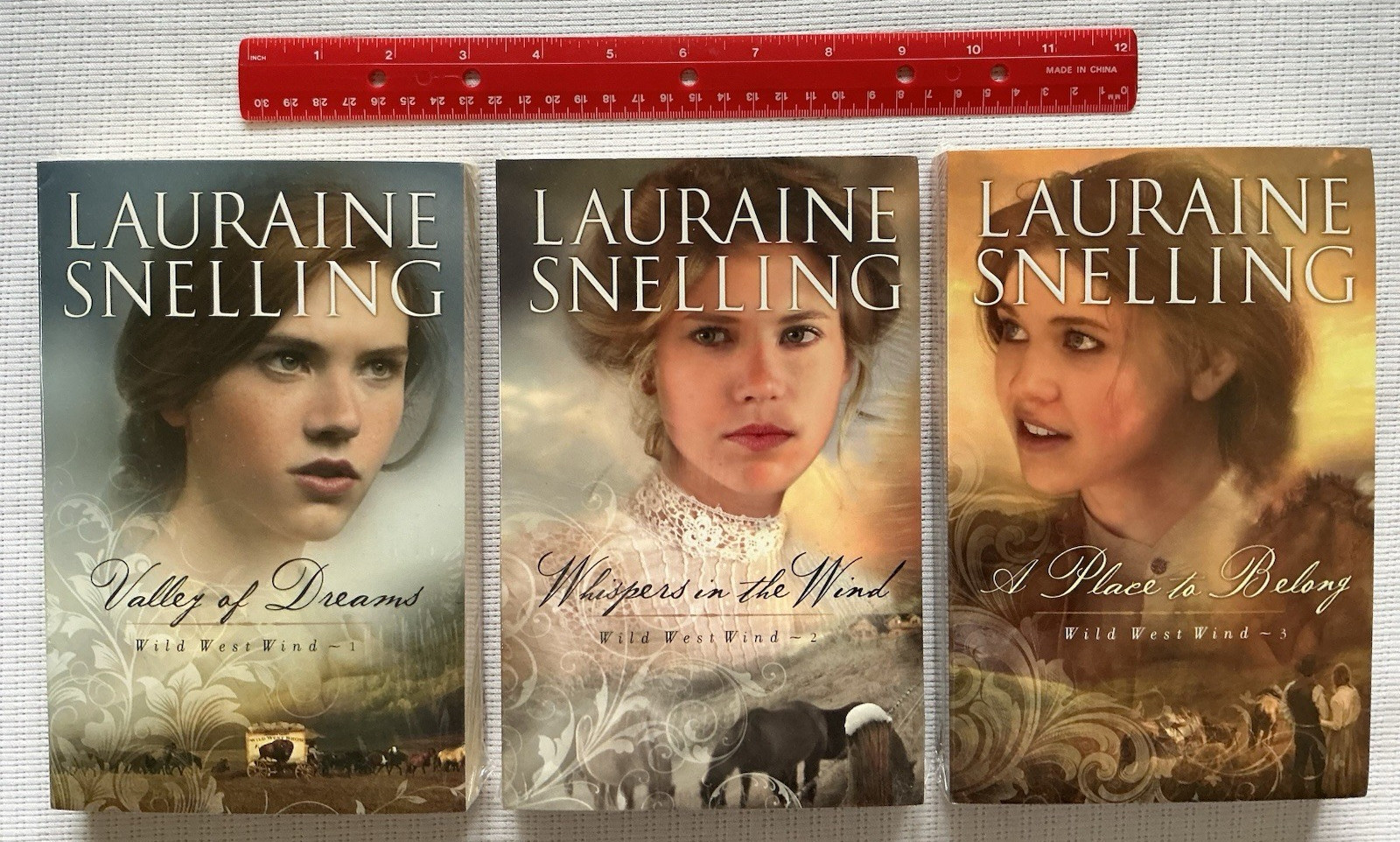 Lauraine Snelling COMPLETE Wild West Wind Series 3 Book Lot Bethany House SEALED