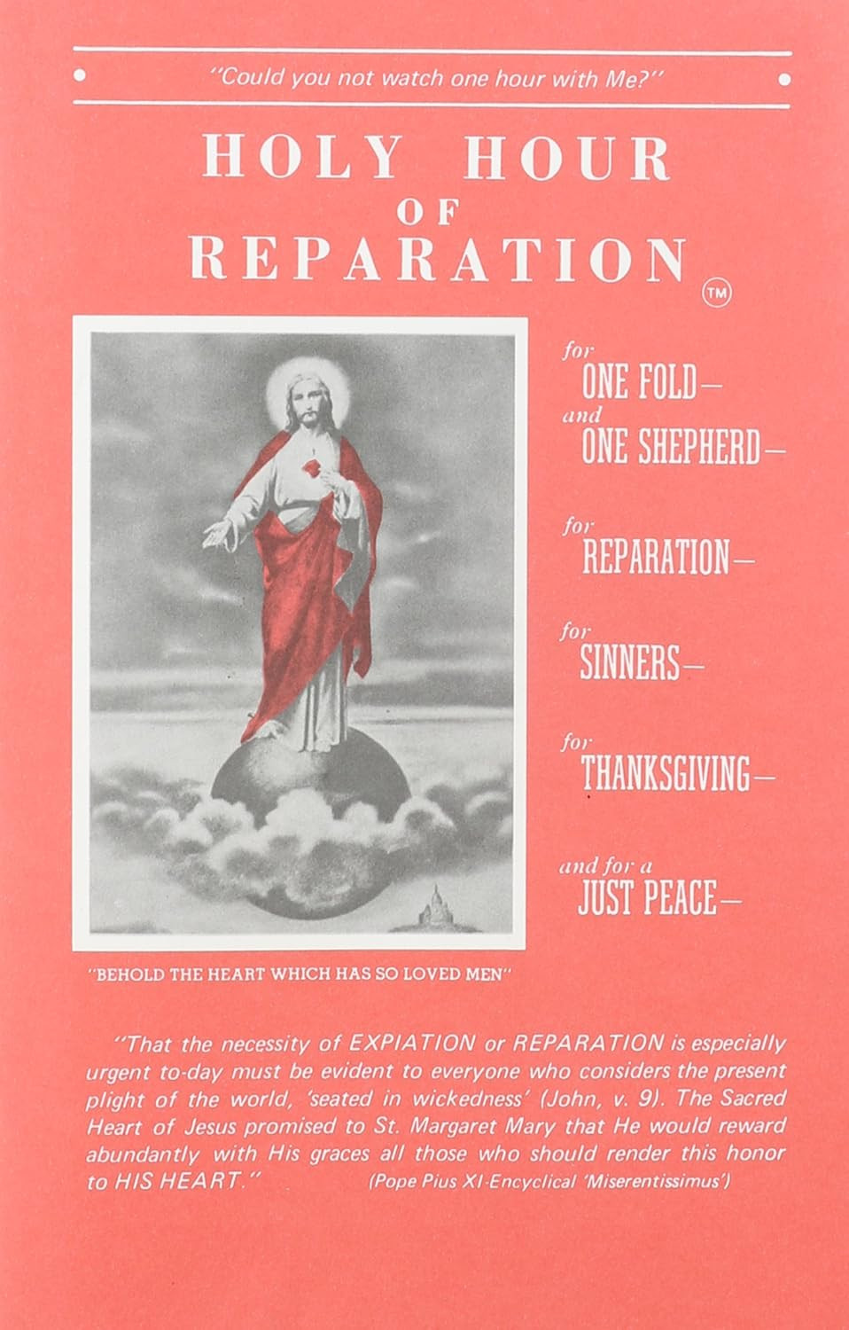 Holy Hour of Reparation to the Sacred Heart of Jesus (English, Spanish, French a