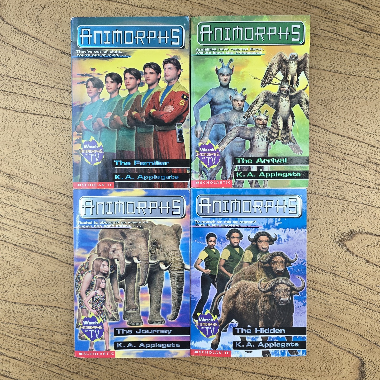Lot of 4 Animorphs Novels 38 39 41 42 Scholastic Book 1st Edition YA Teen Paper