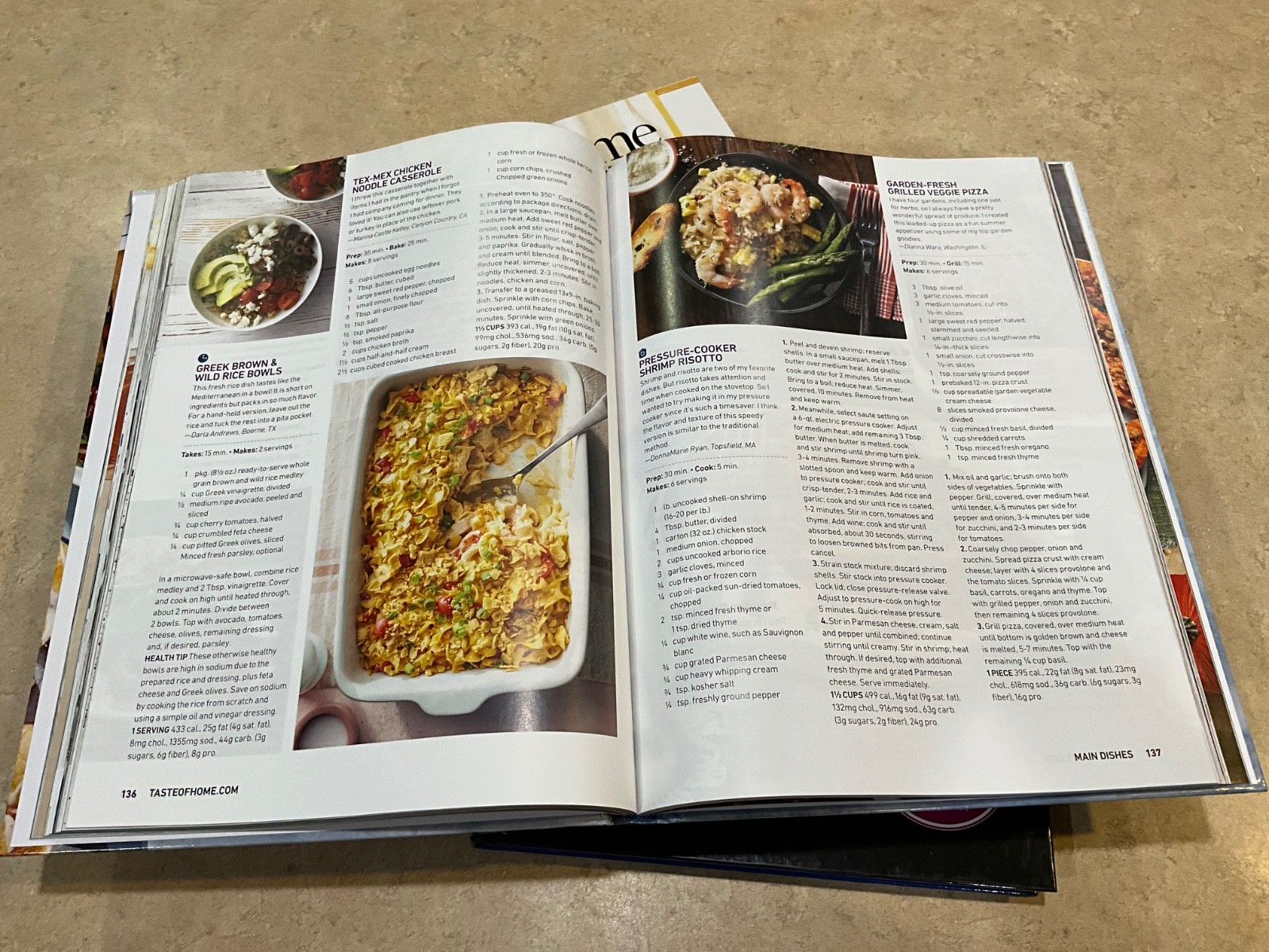 Taste of Home Annual Recipes -4 Cookbooks Hardcover Family Meals Cooking Ideas