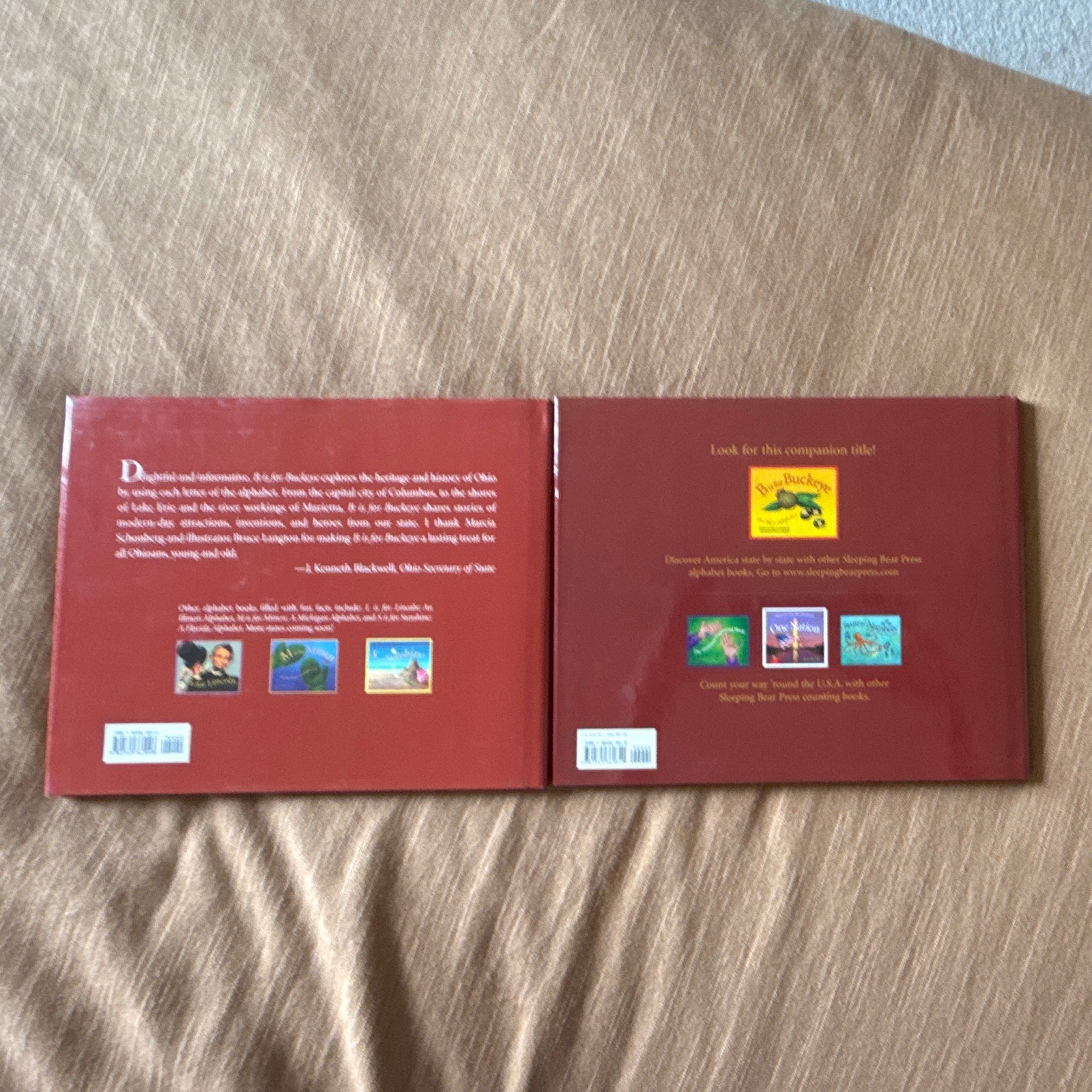 B Is for Buckeye + Cardinal Numbers HC Illustrated Lot 2 Ages 4-10 Brand New!!