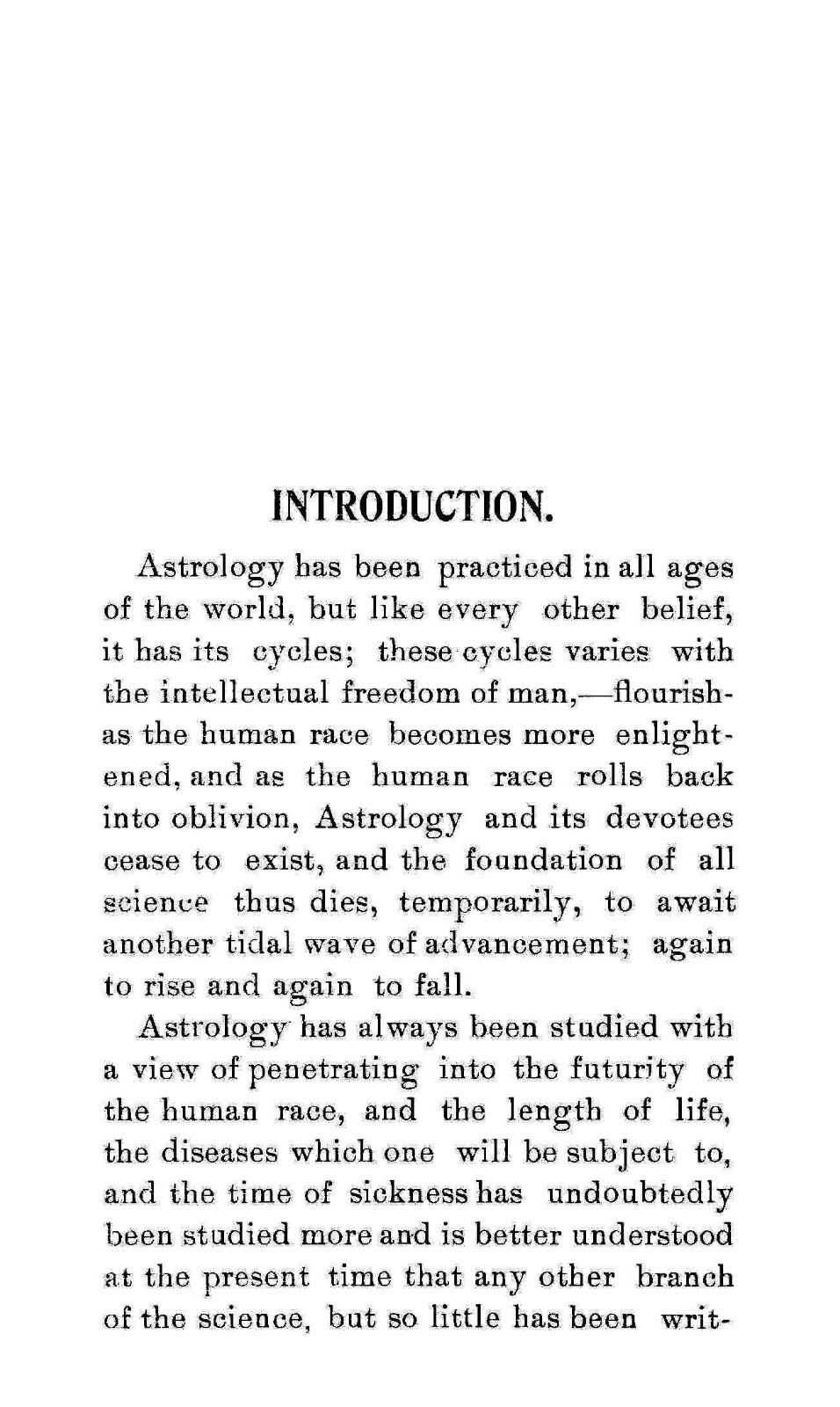 Medical Astrology “1899” 71 Pages