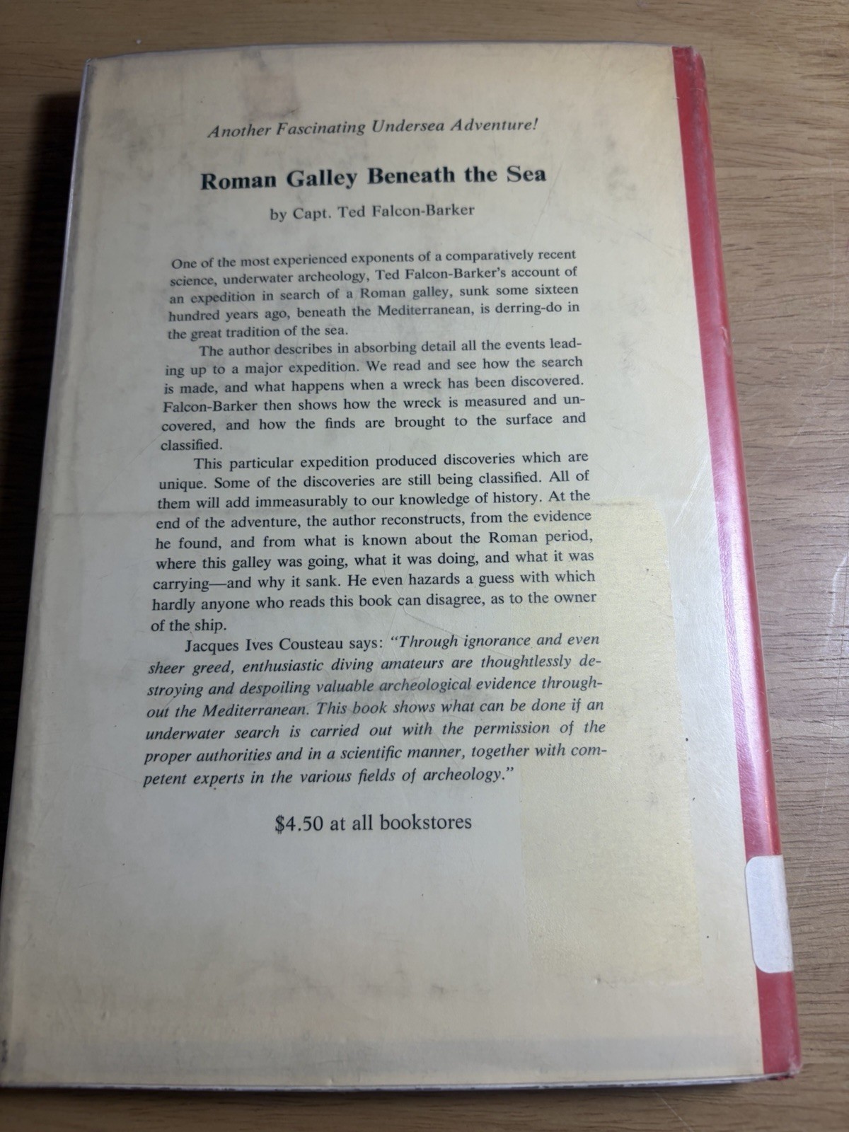 Shark Cage Under the Red Sea Ted Falcon-Barker 1969 HCDJ 1st Ex-Lib