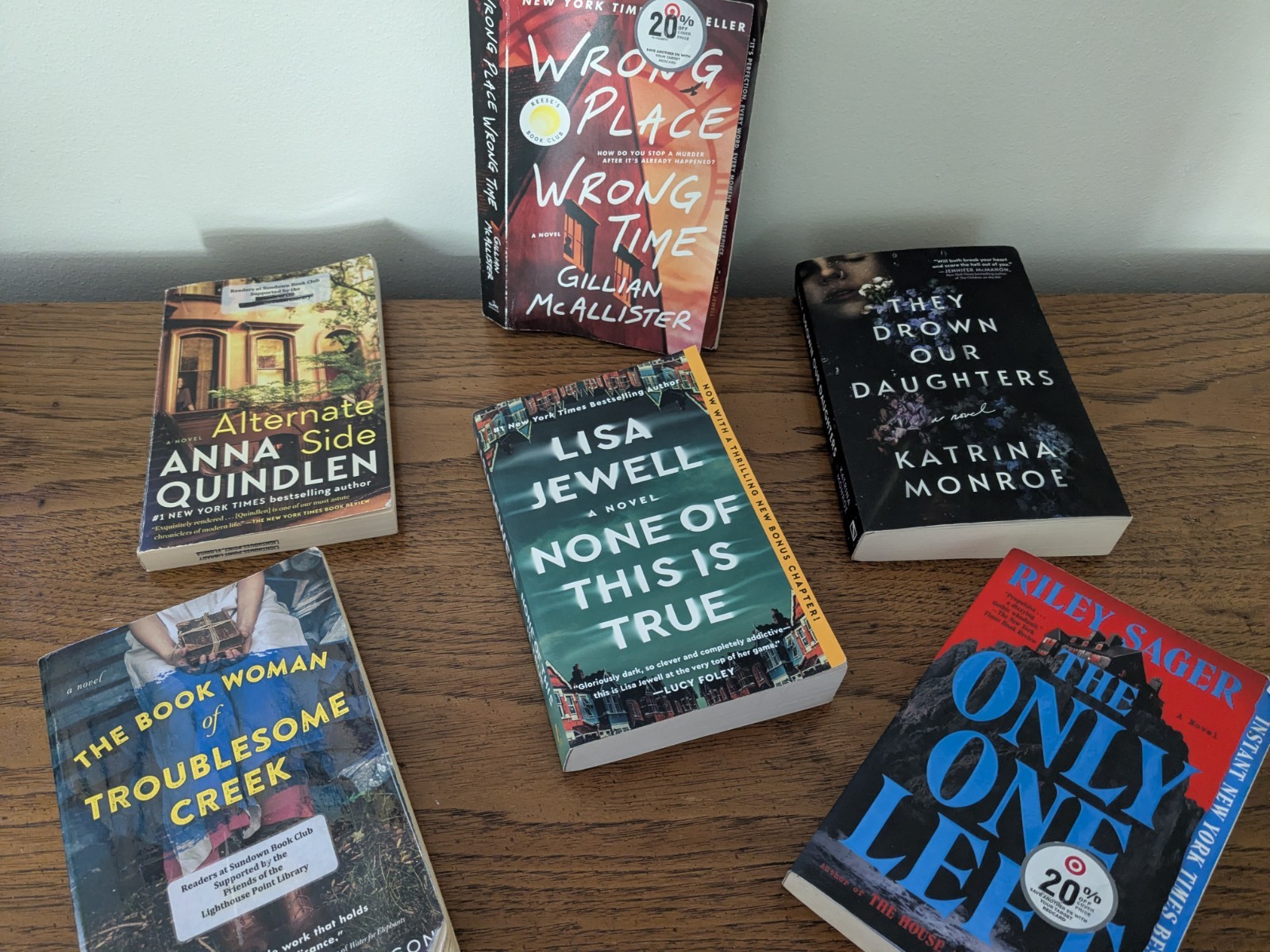Contampory Novels: Gillian McAllister, Anna Quindlen, Lisa Jewell
